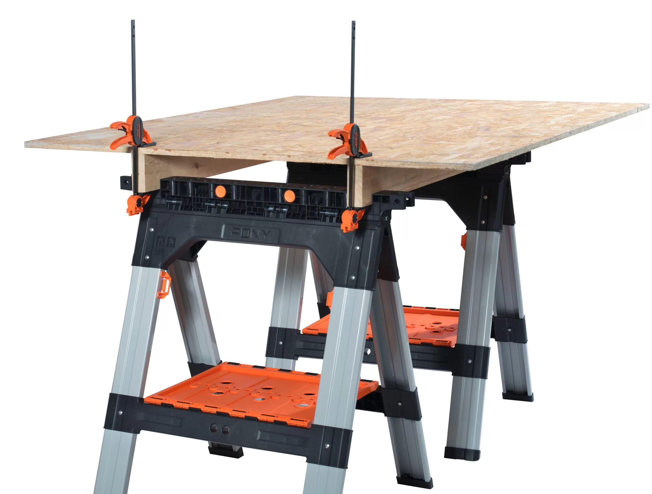 Pony 2-Pack 27-in W x 34.6-in H Steel; Plastic Saw Horse (1200-lb Capacity) - Image 3