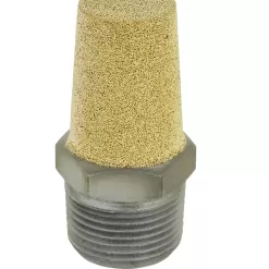 Milton Pneumatic Exhaust Muffler, 3/4” MNPT 40 Micron Sintered Bronze Silencer/Diffuse air and Noise Reducer