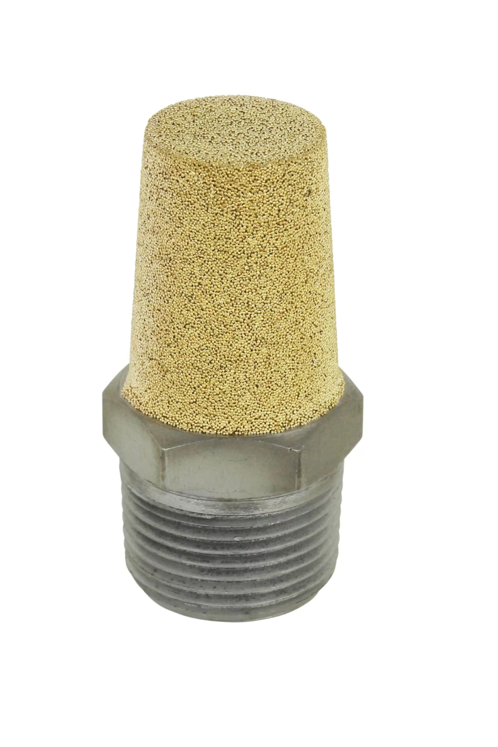 Milton Pneumatic Exhaust Muffler, 3/4” MNPT 40 Micron Sintered Bronze Silencer/Diffuse air and Noise Reducer