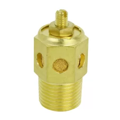 Milton Speed Control Exhaust Muffler, 1/2” MNPT - 40 Micron Sintered Bronze Silencer/Diffuse Air and Noise Reducer - Box of 10