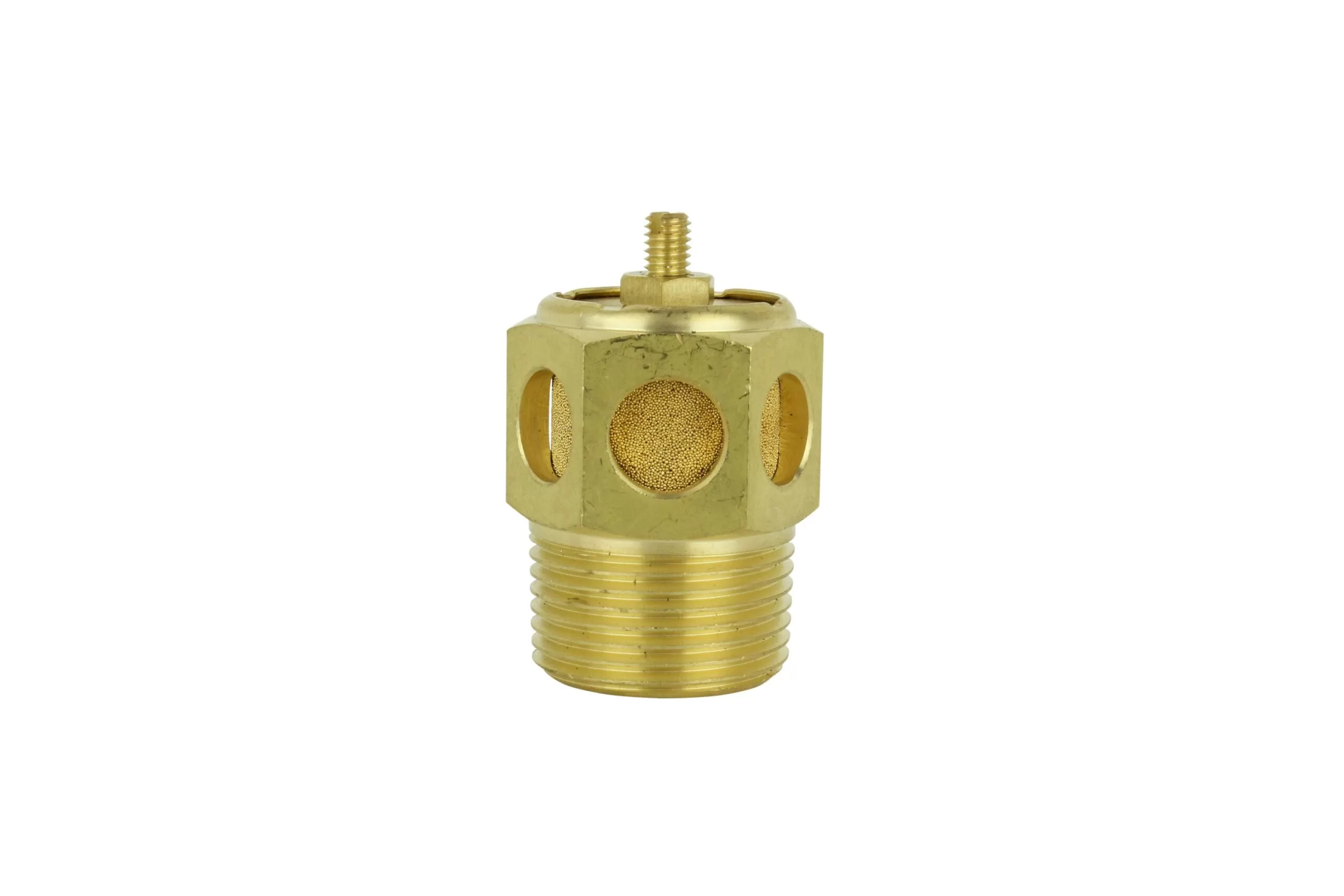 Milton Speed Control Exhaust Muffler, 1” MNPT - 40 Micron Sintered Bronze Silencer/Diffuse Air and Noise Reducer - Box of 10