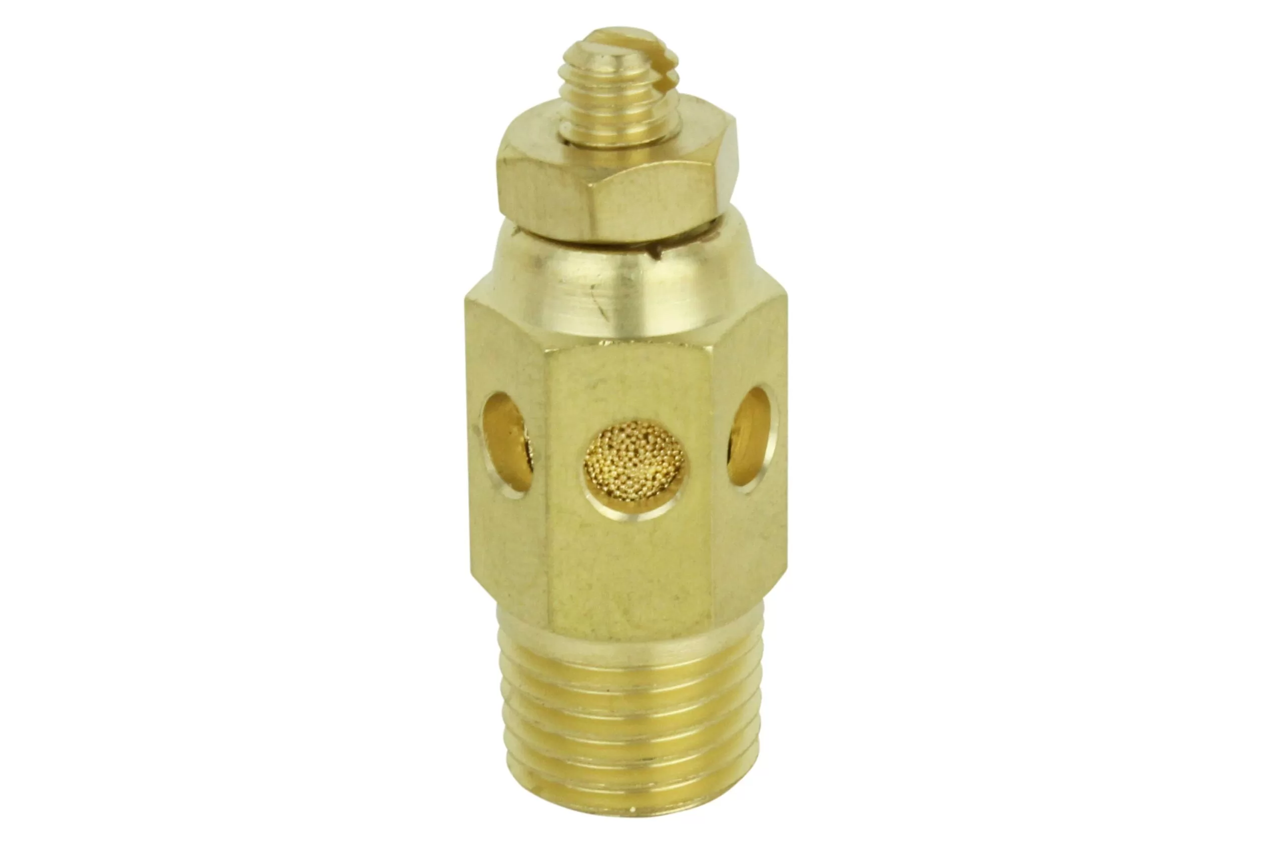 Milton Speed Control Exhaust Muffler, 1/4” MNPT - 40 Micron Sintered Bronze Silencer/Diffuse Air and Noise Reducer - Box of 25