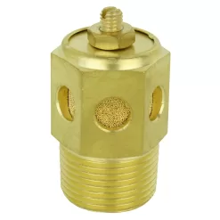 Milton Speed Control Exhaust Muffler, 3/4” MNPT - 40 Micron Sintered Bronze Silencer/Diffuse Air and Noise Reducer - Box of 10