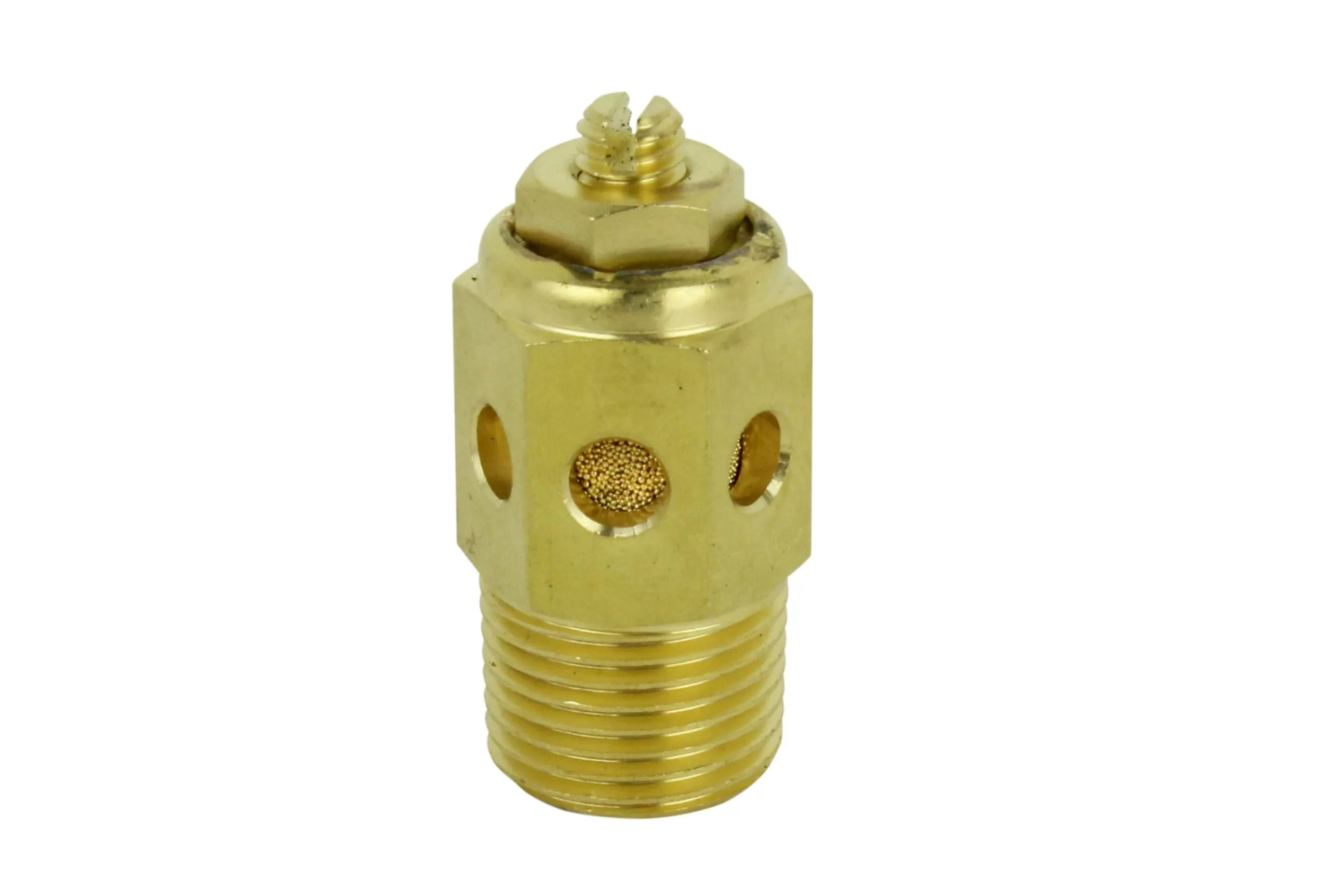 Milton High Flow Speed Control Exhaust Muffler, 3/8-in MNPT - 40 Micron Sintered Bronze Silencer/Diffuse Air and Noise Reducer - Box of 25