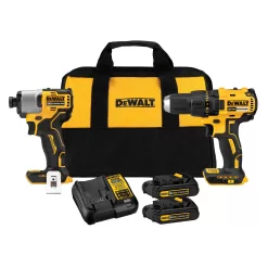 DEWALT DCK275C2 20V Max Compact Brushless Drill/Driver and Impact Kit