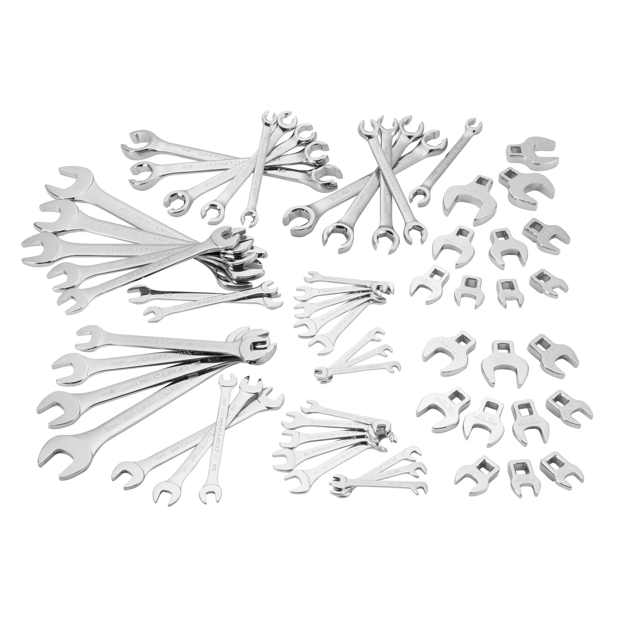 CRAFTSMAN 60-Piece Set Standard (SAE) and Metric Standard Combination Wrench