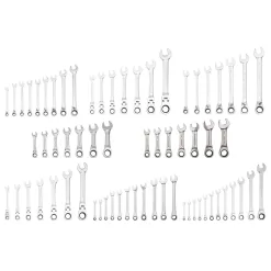 CRAFTSMAN 67-Piece Standard (SAE) and Metric Polished Chrome Mechanics Tool Set