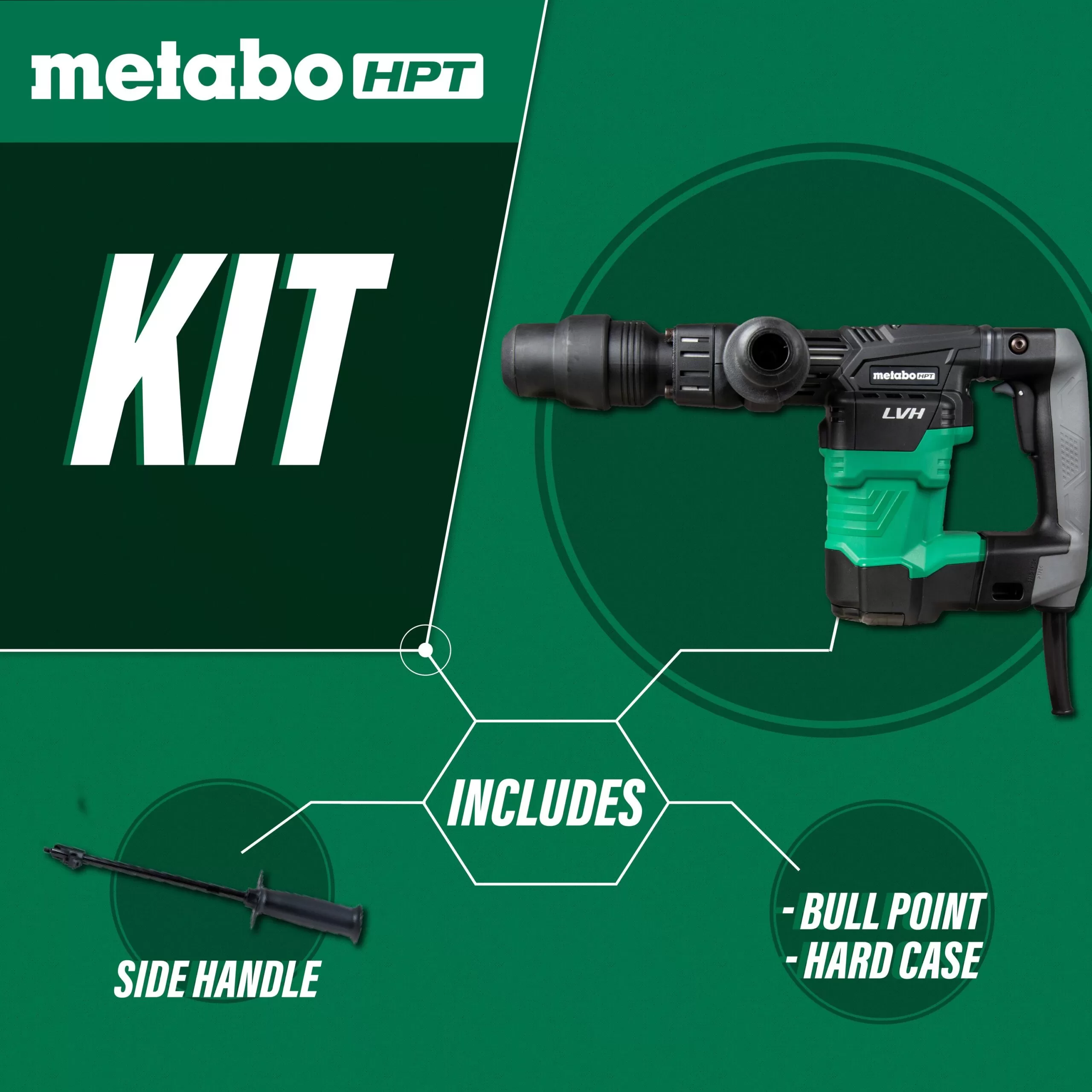 Metabo HPT Sds-plus Sds-max Corded Rotary Hammer Drill (Included) - Image 3