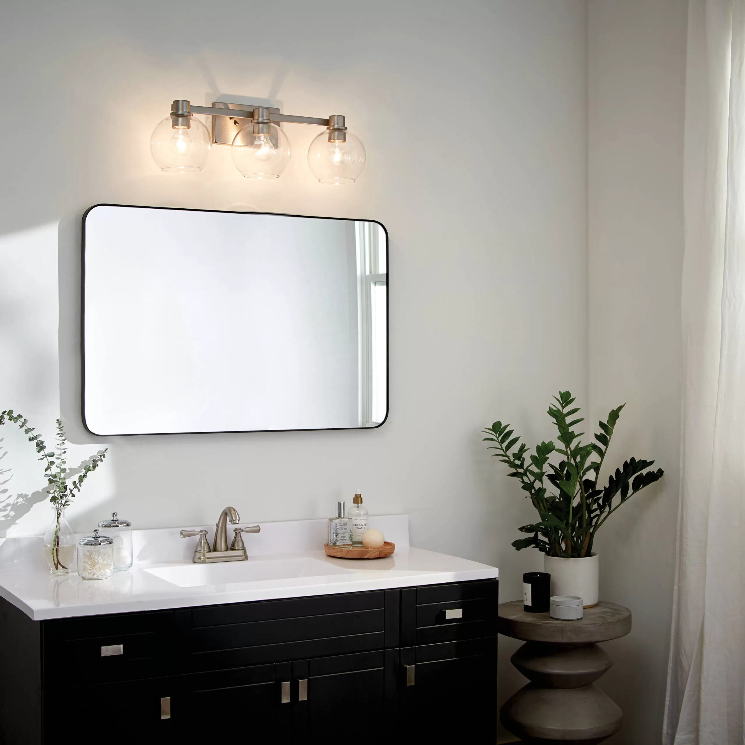 Kichler 45894NI Harmony 24.5-in 3-Light Brushed Nickel Transitional Vanity Light - Image 5