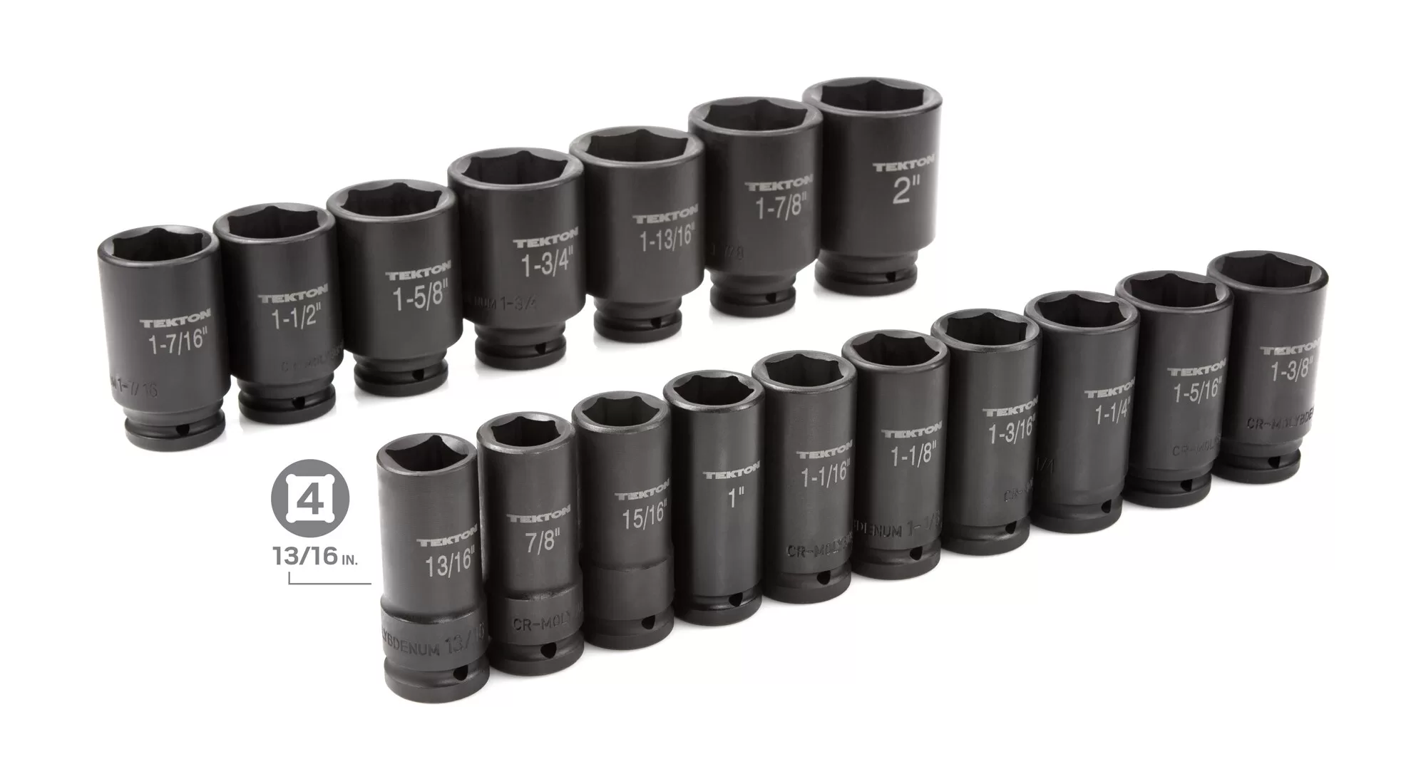 TEKTON 22-Piece Standard (SAE) 3/4-in Drive 6-point Set Deep Socket Set - Image 3