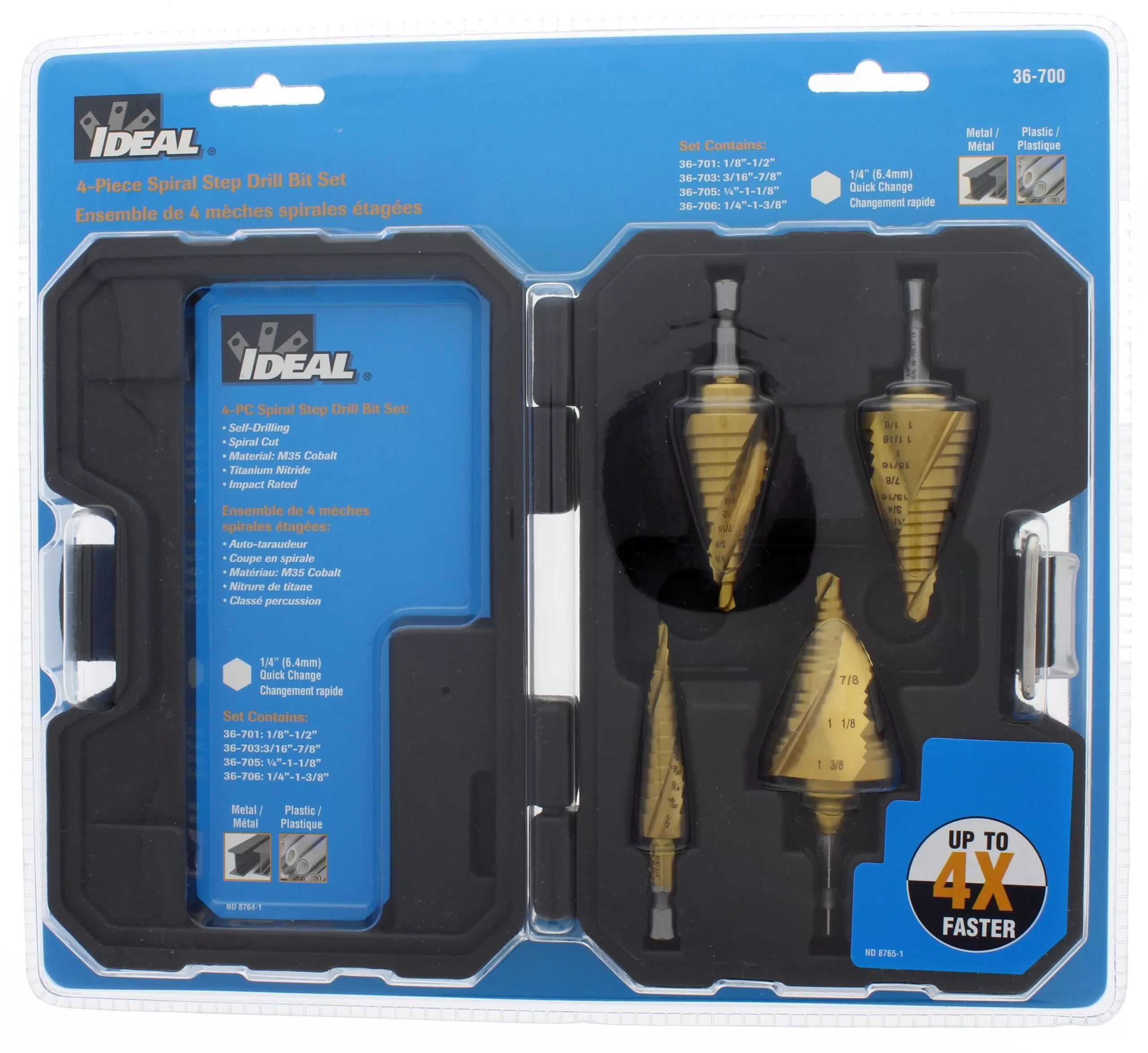 IDEAL 1/4-in Step Drill Bit Set (1/4-in to 1-3/8-in) - Image 5