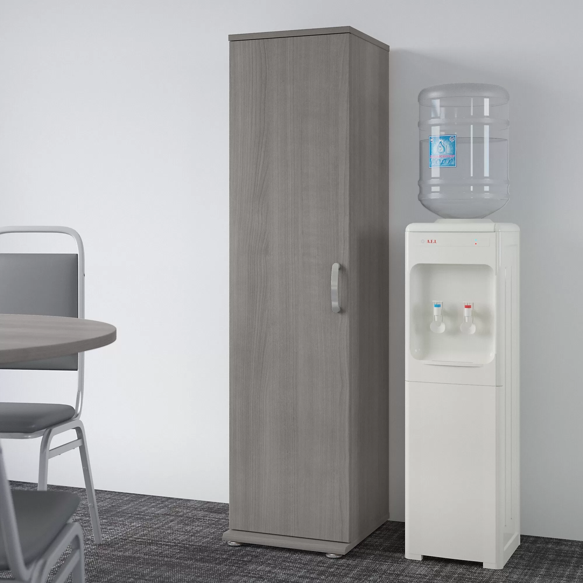 Bush Business Furniture Universal Storage 15.6692-in W x 61.811-in H Wood Composite Platinum Gray Freestanding Utility Storage Cabinet - Image 2