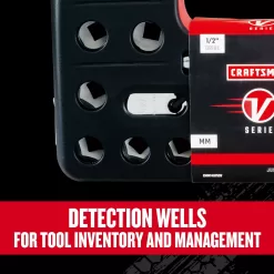 Alternative view of CRAFTSMAN V-Series 21-Piece Metric 1/2-in Drive 6-point Set Shallow Socket Set
