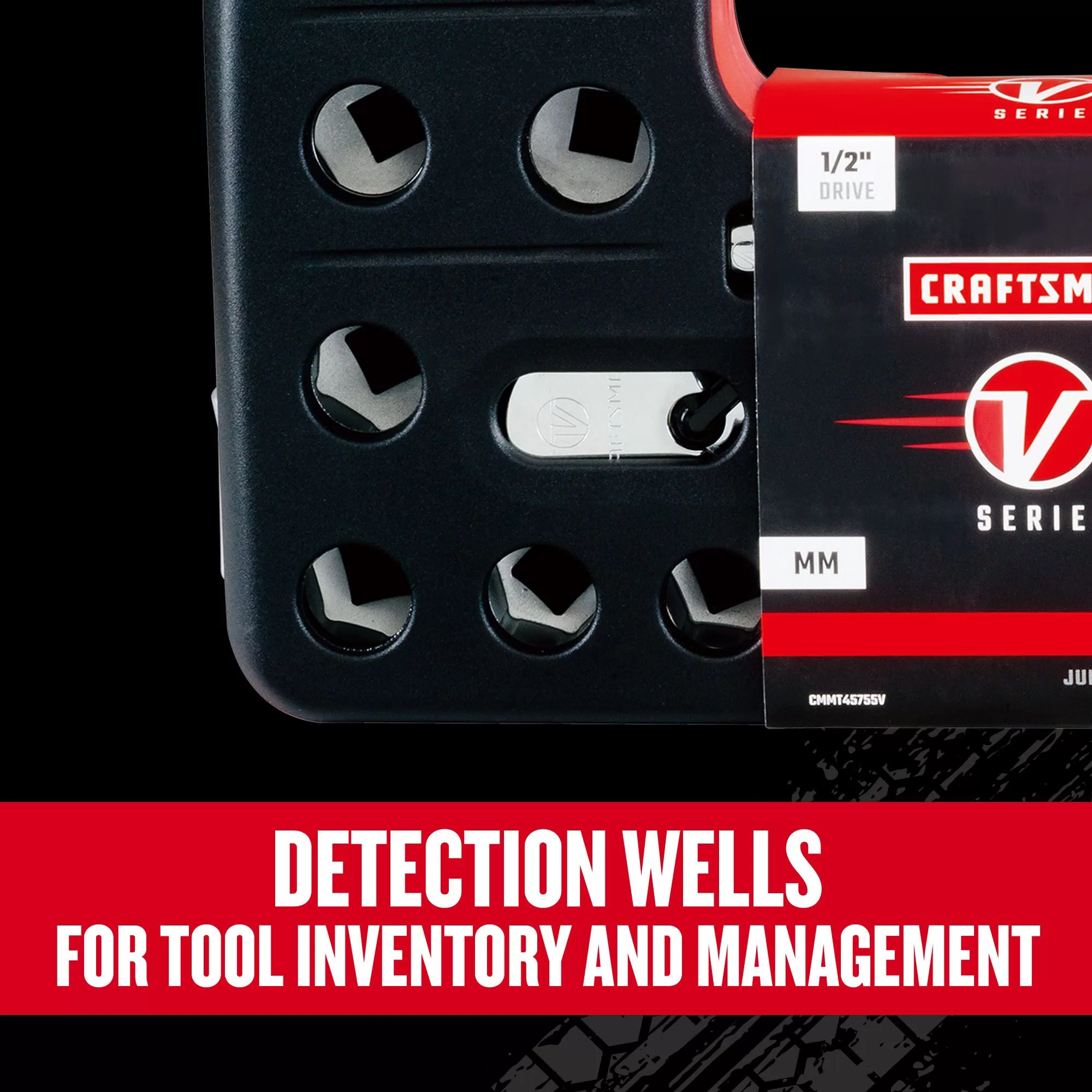 CRAFTSMAN V-Series 21-Piece Metric 1/2-in Drive 6-point Set Shallow Socket Set - Image 2