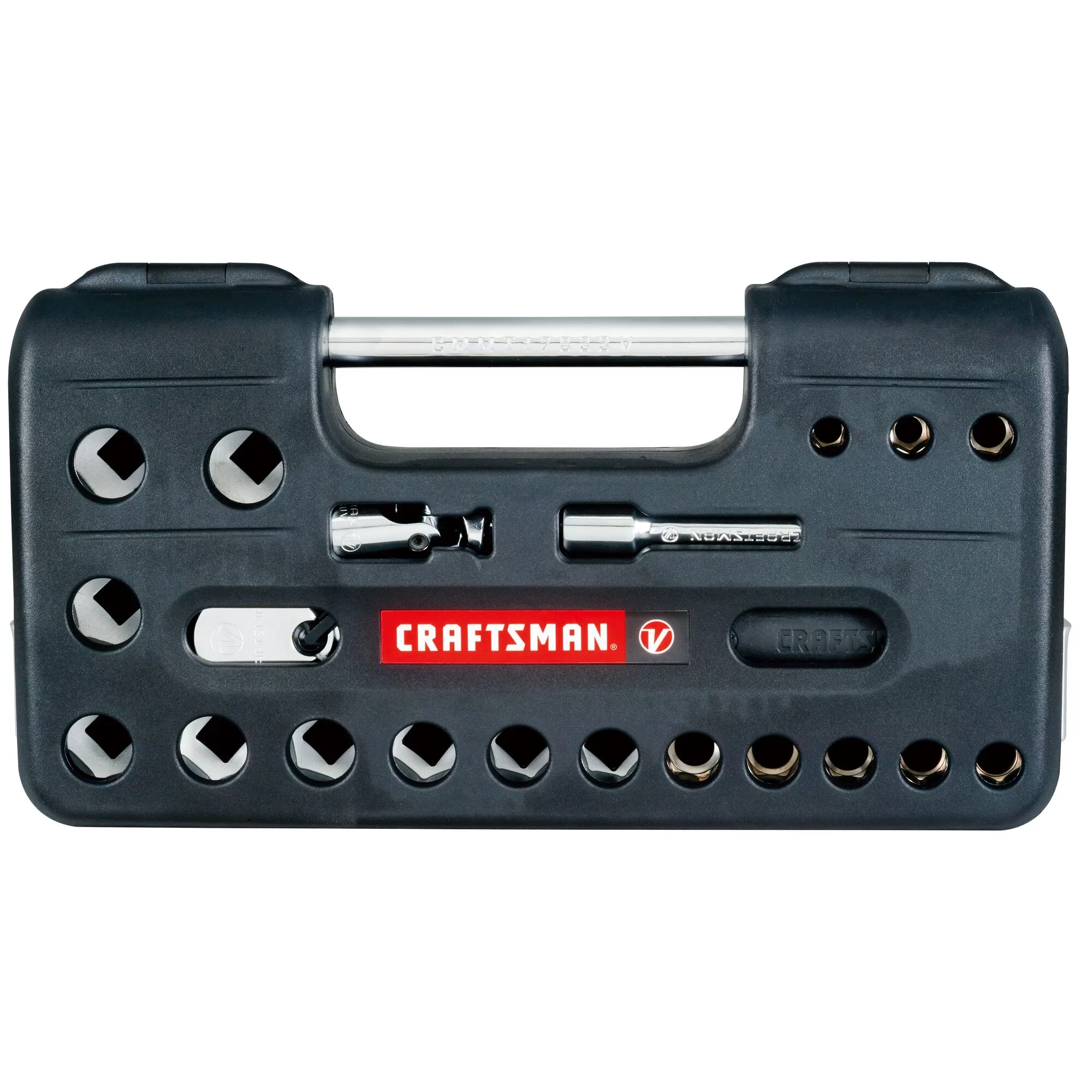 CRAFTSMAN V-Series 21-Piece Standard (SAE) 1/2-in Drive 6-point Set Shallow Socket Set - Image 8