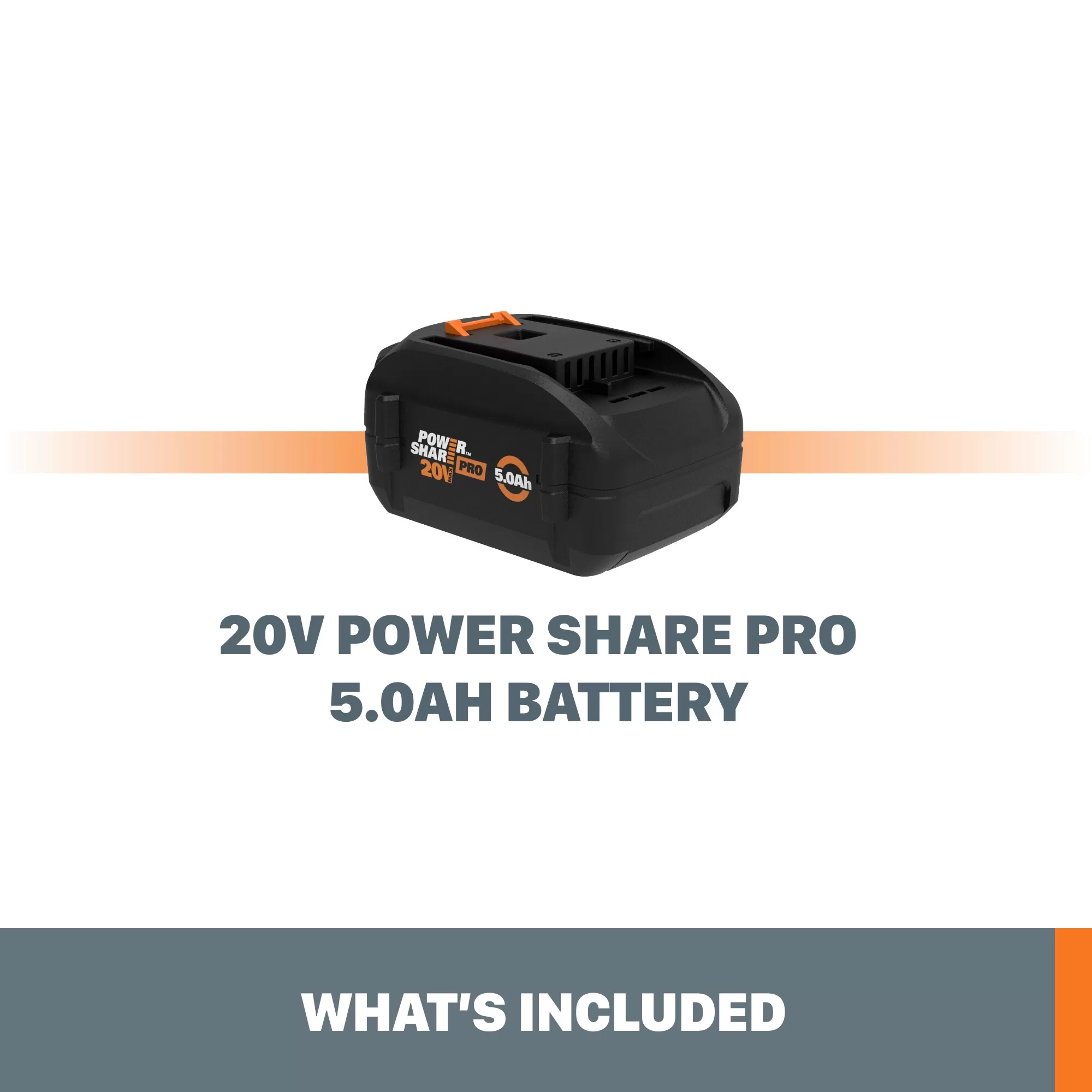 WORX 20-Volt 5 Amp-Hour; Lithium-ion Power Tool Battery - Image 5