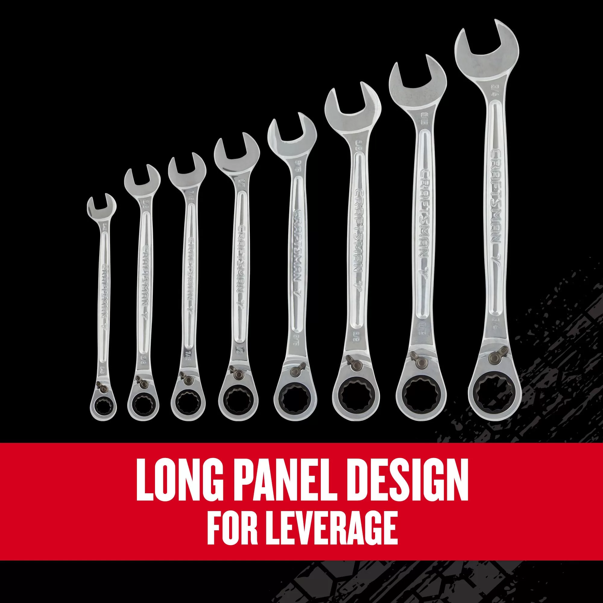 CRAFTSMAN V-Series 7-Piece Set 6-point Standard (SAE) Flexible Head Ratchet Wrench - Image 2