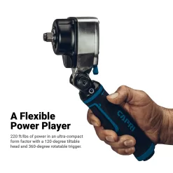 Alternative view of Capri Tools 1/2-in Flex-Head Air Angle Impact Wrench, 400 ft-lb