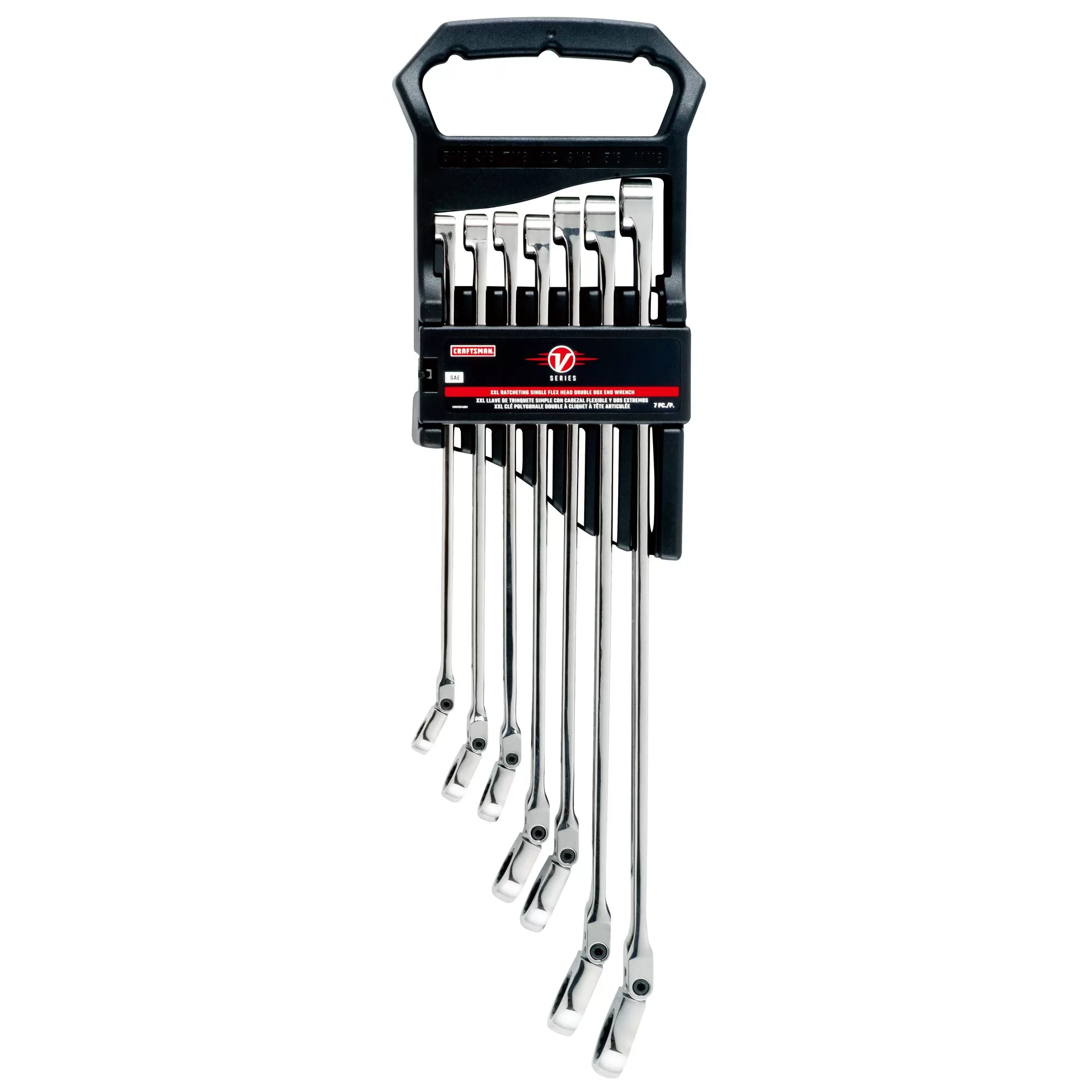CRAFTSMAN V-Series 7-Piece Set 6-point Standard (SAE) Flexible Head Ratchet Wrench - Image 8