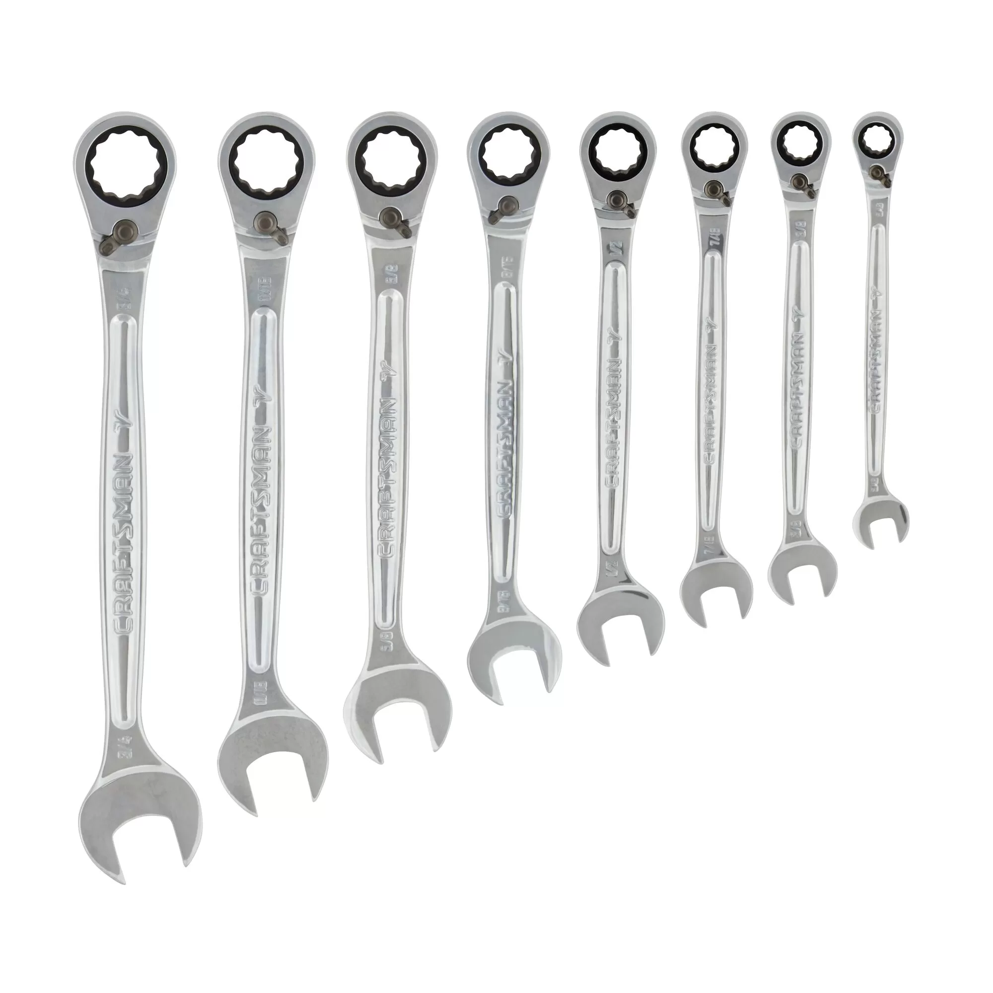 CRAFTSMAN V-Series 7-Piece Set 6-point Standard (SAE) Flexible Head Ratchet Wrench - Image 9
