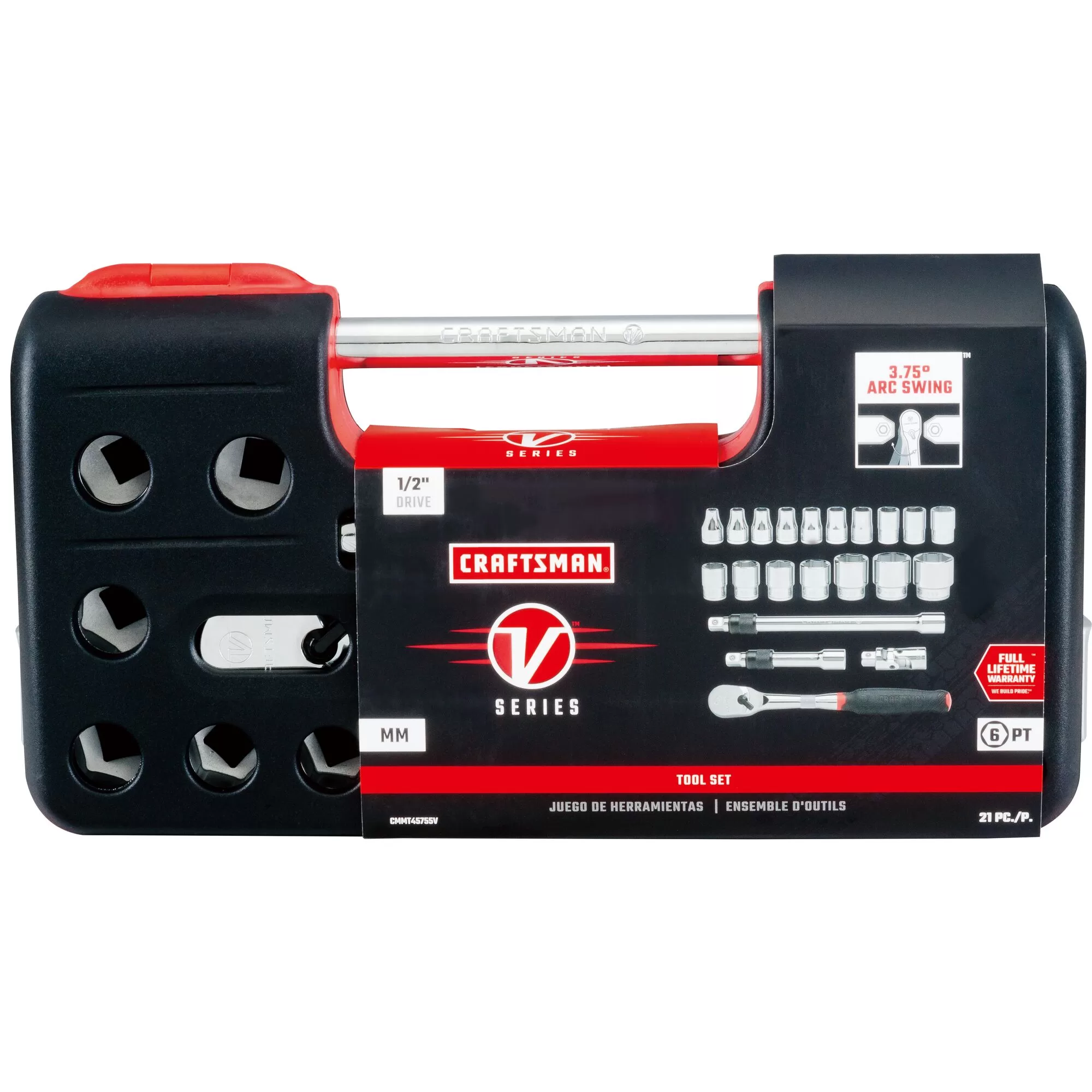 CRAFTSMAN V-Series 21-Piece Metric 1/2-in Drive 6-point Set Shallow Socket Set - Image 7