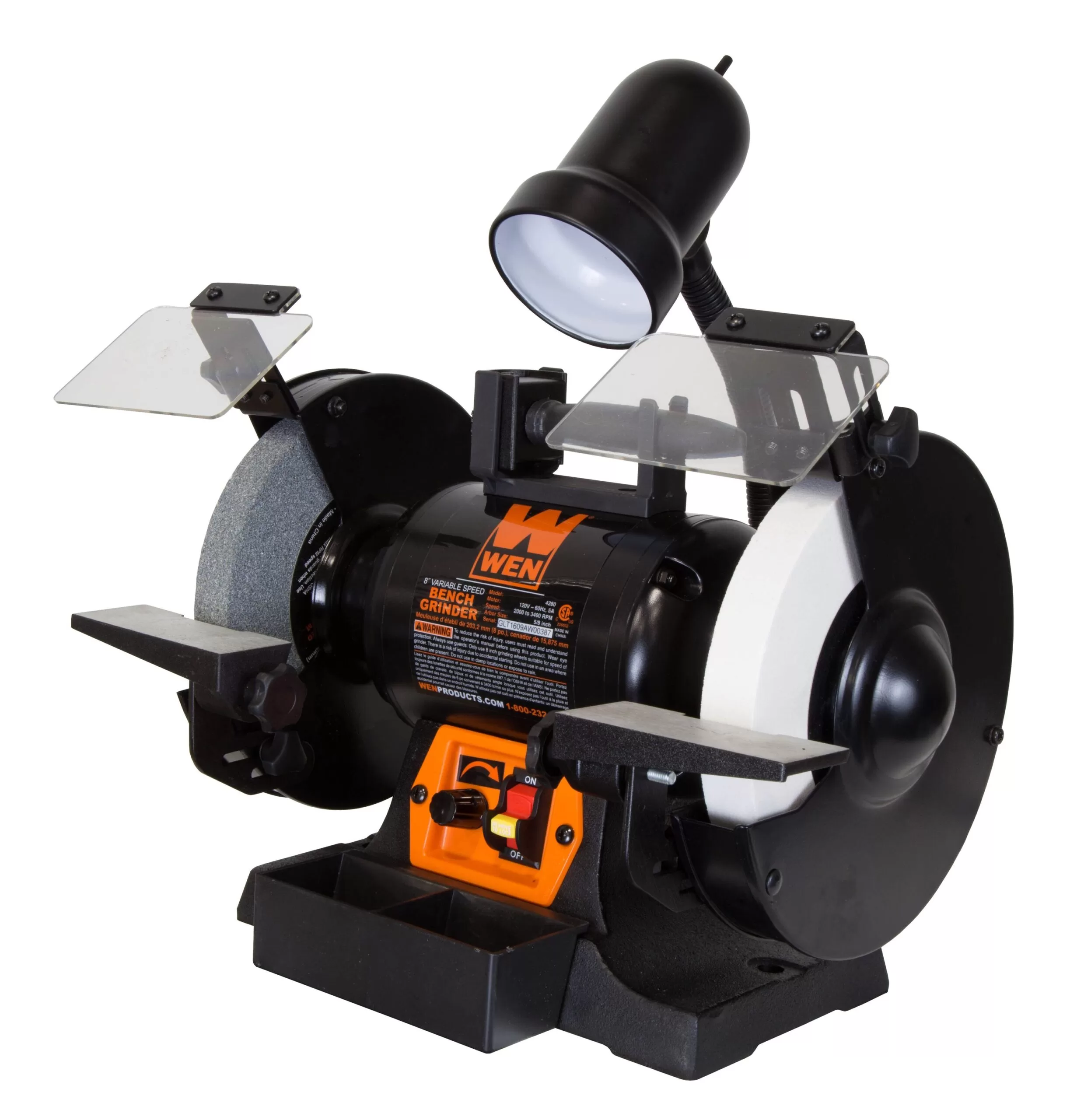WEN 8-in Variable Speed Bench Grinder - Image 2