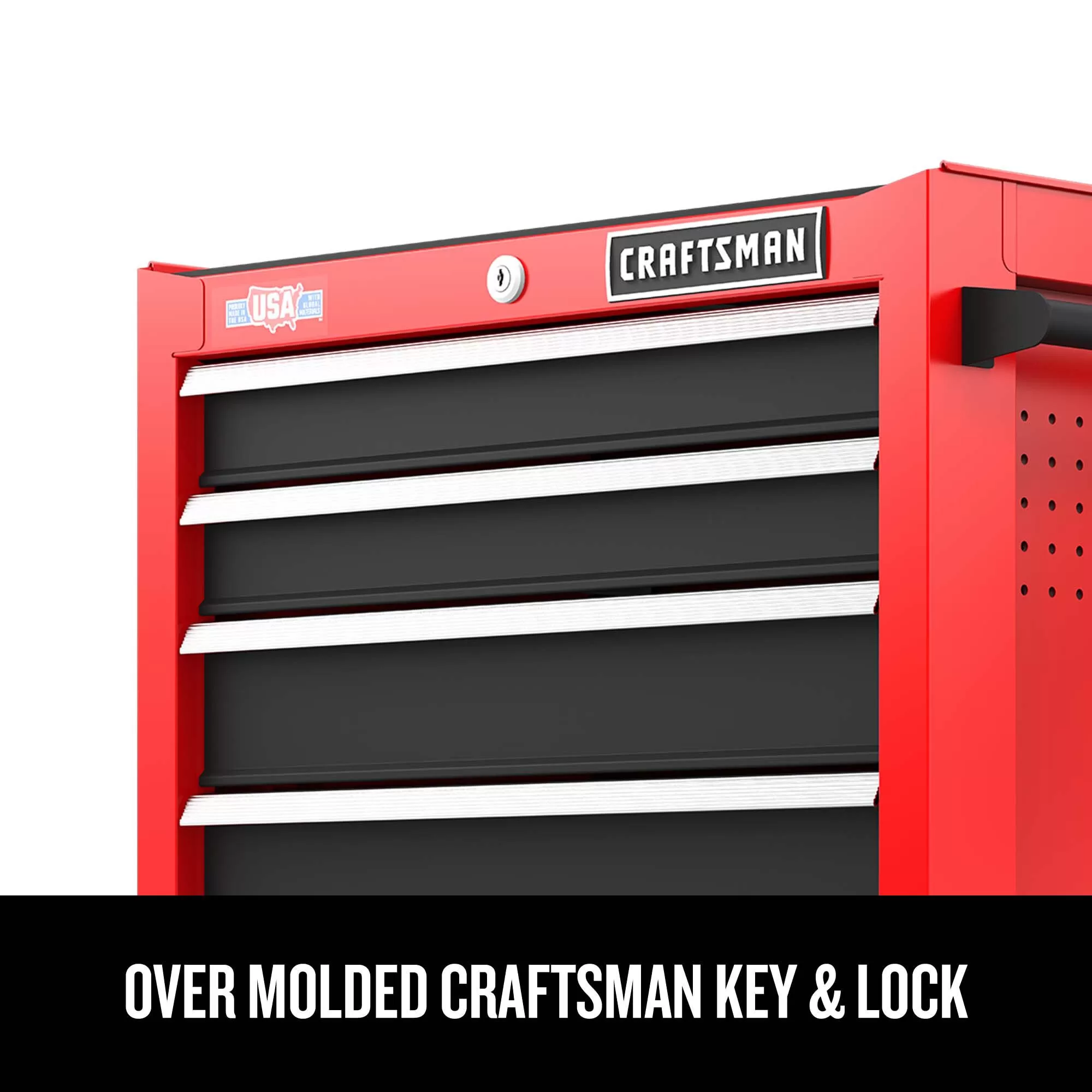 CRAFTSMAN 2000 Series 26-in W x 36.5-in H 5-Drawer Steel Rolling Tool Cabinet (Red) - Image 7