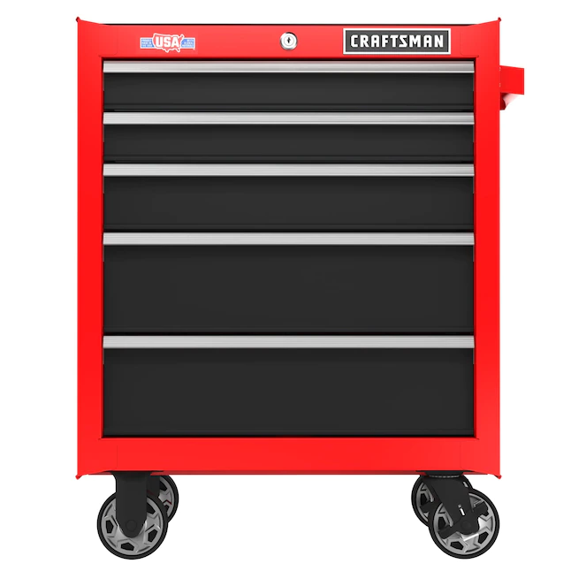 CRAFTSMAN CMST98264RB 2000 Series 26.5-in W x 34-in H 5-Drawer Steel Rolling Tool Cabinet (Red) - Image 5