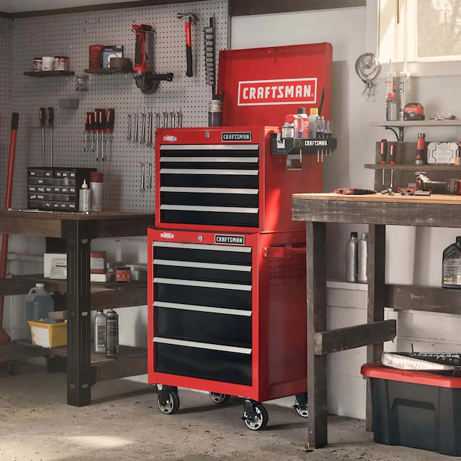 CRAFTSMAN CMST98264RB 2000 Series 26.5-in W x 34-in H 5-Drawer Steel Rolling Tool Cabinet (Red) - Image 6