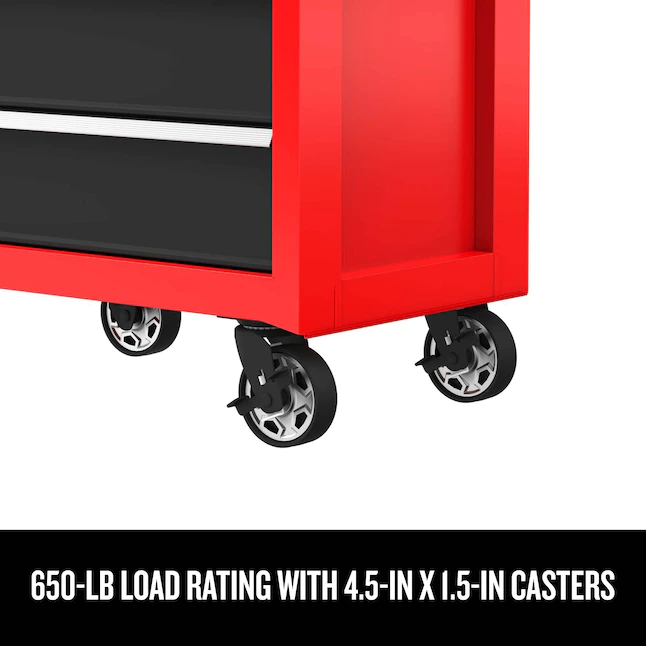 CRAFTSMAN CMST98264RB 2000 Series 26.5-in W x 34-in H 5-Drawer Steel Rolling Tool Cabinet (Red) - Image 7