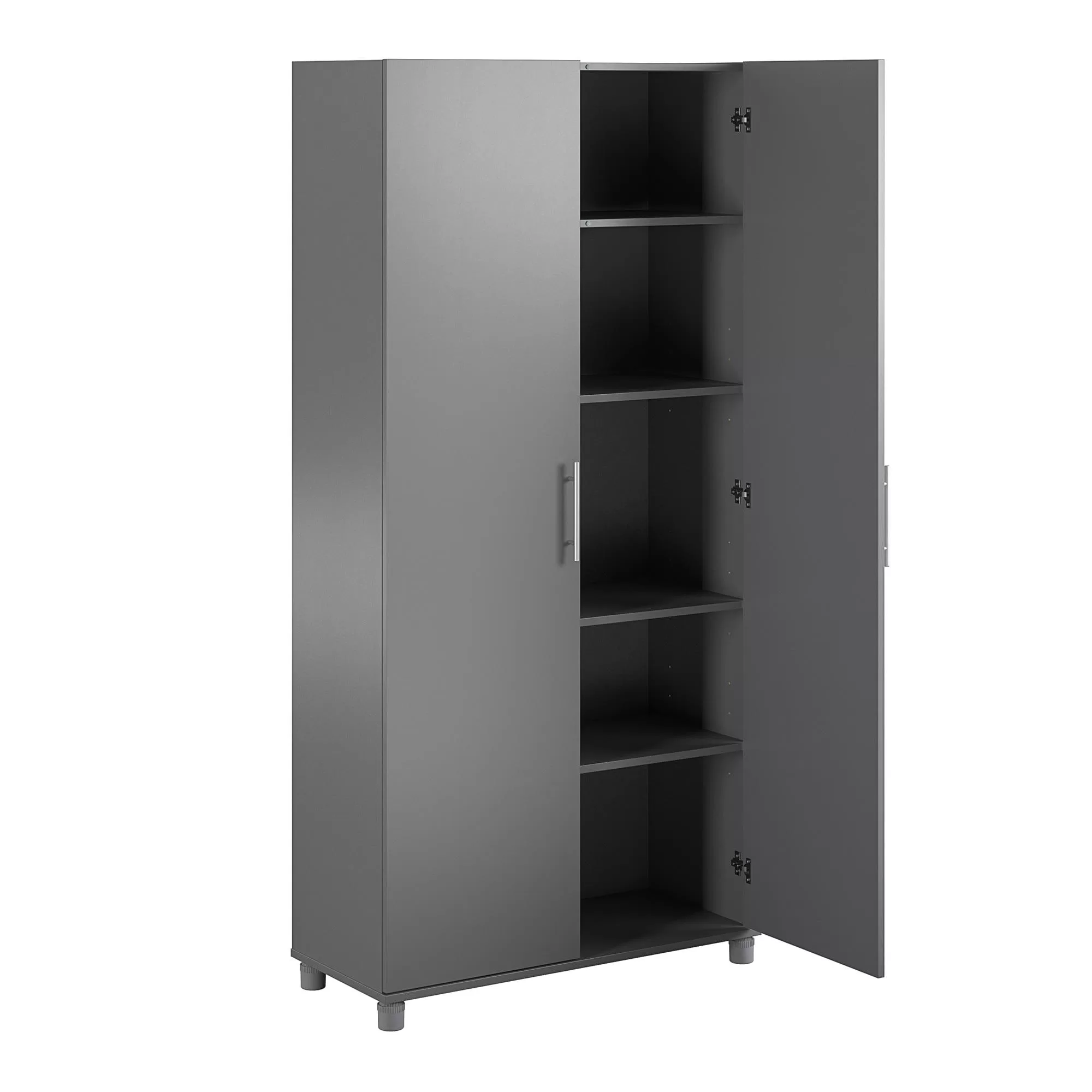 Ameriwood Home Camberly 35.68-in W x 74.31-in H Wood Composite Graphite Grey/Graphite Grey Freestanding Utility Storage Cabinet - Image 7