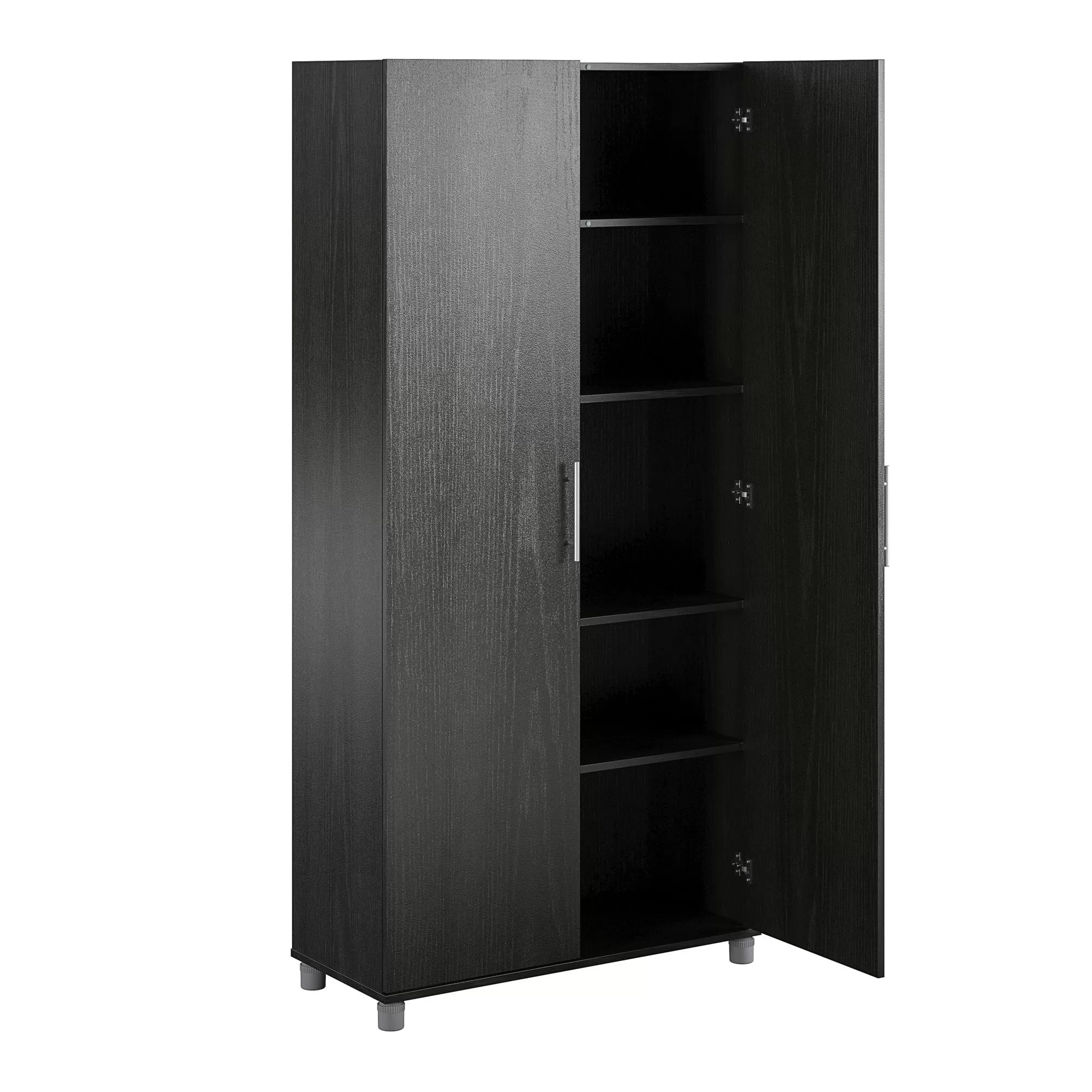 Ameriwood Home Camberly 35.68-in W x 74.31-in H Wood Composite Black Oak/Nightfall Oak Freestanding Utility Storage Cabinet - Image 8