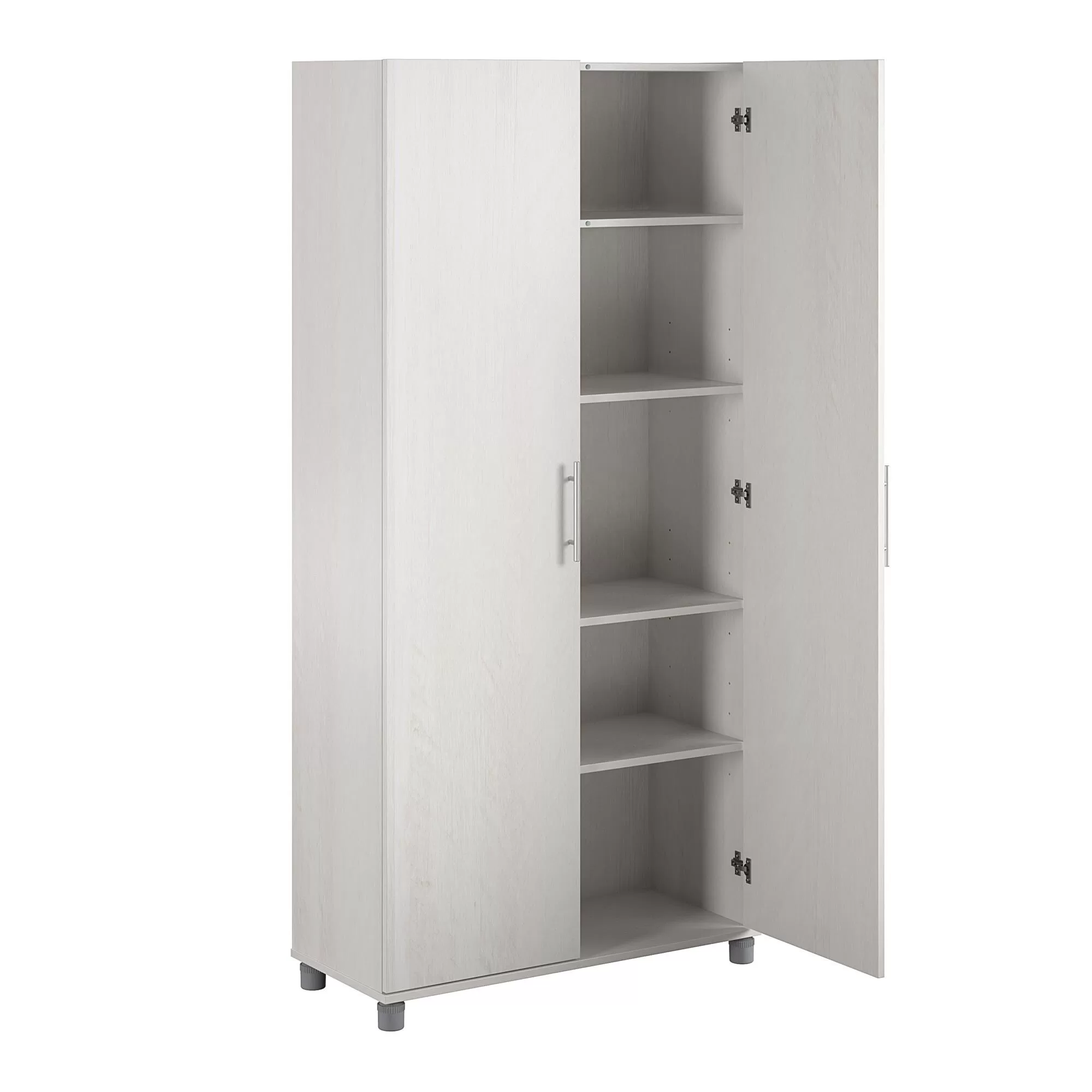 Ameriwood Home Camberly 35.68-in W x 74.31-in H Wood Composite Ivory Oak/Magnolia Oak Freestanding Utility Storage Cabinet - Image 7