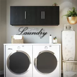 Ameriwood Home Camberly 54-in W x 20.31-in H Wood Composite Black Oak/Nightfall Oak Wall-mount Utility Storage Cabinet