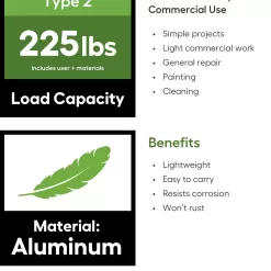Alternative view of Hailo L100 pro Aluminum 6-ft Type 2- 225-lb Capacity Platform Step Ladder