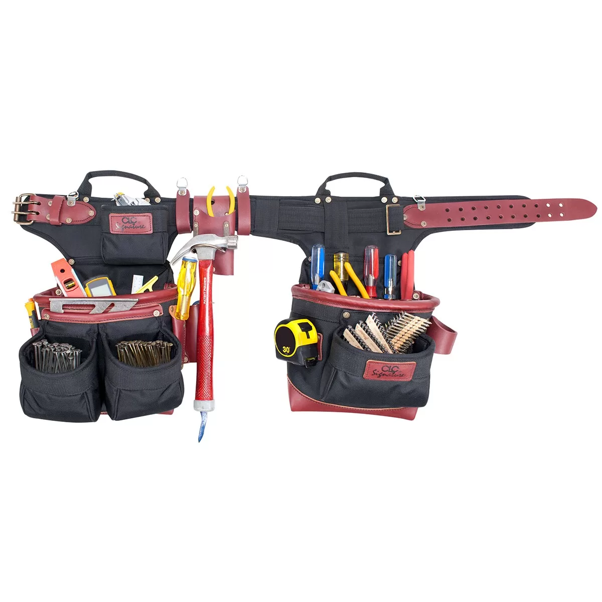 Custom LeatherCraft 19 Pocket Top of the Line Framer's Adjustable Ballistic Nylon Apron - Image 2