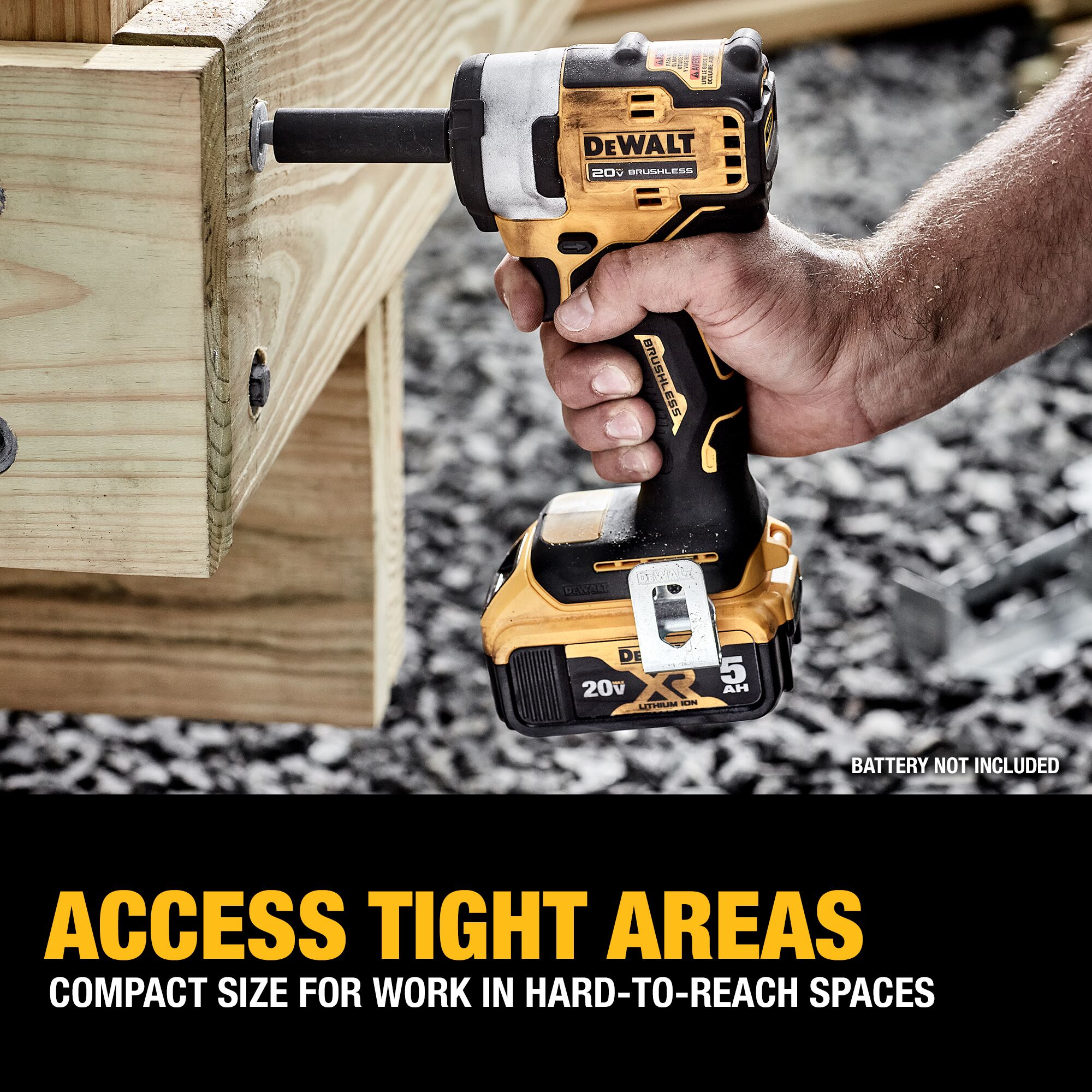 DEWALT DCF913B 20-volt Max Variable Speed Brushless 3/8-in square Drive Cordless Impact Wrench (Tool Only) - Image 6