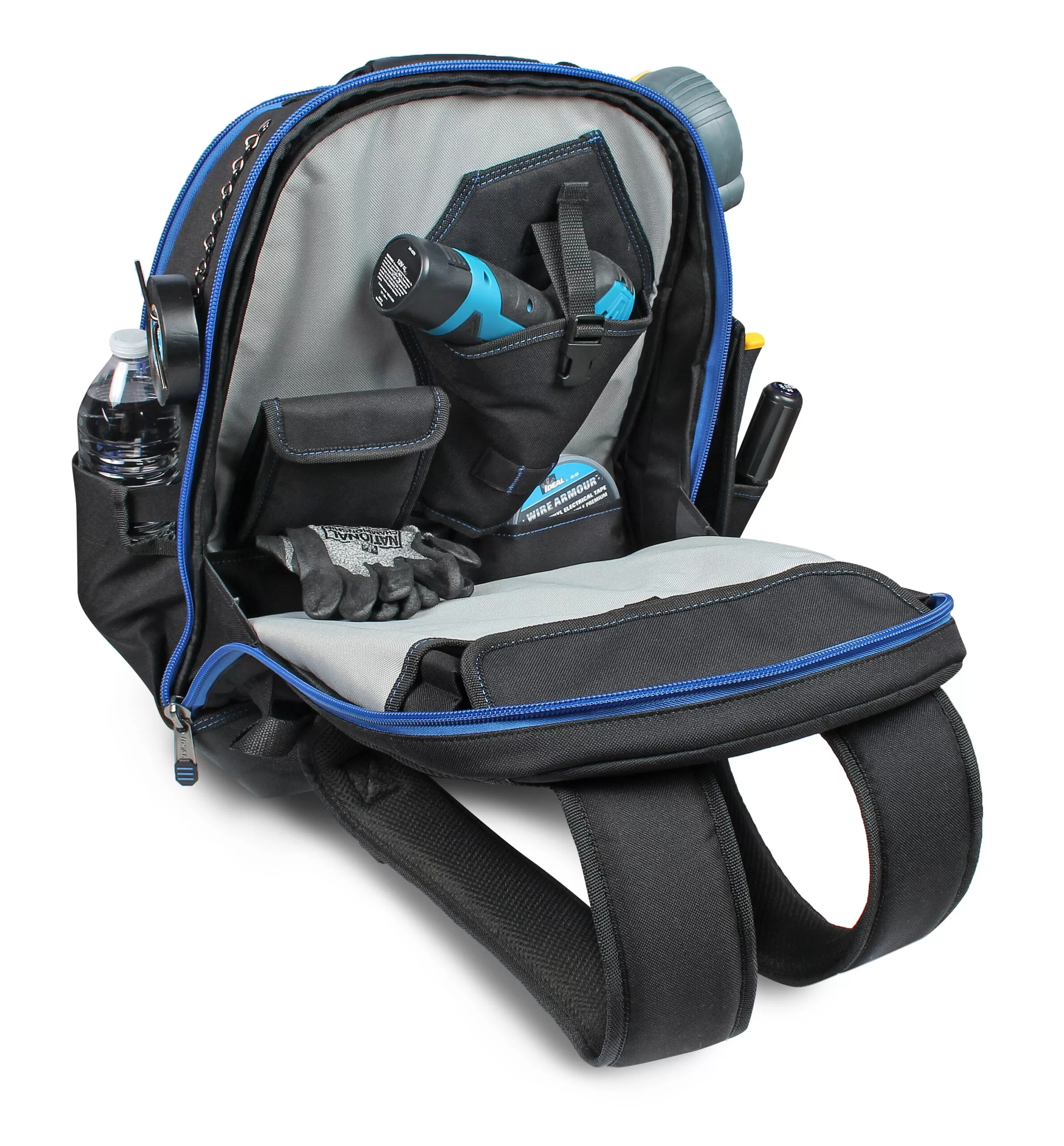 IDEAL Pro Series Black Polyester 16-in Zippered Backpack - Image 8