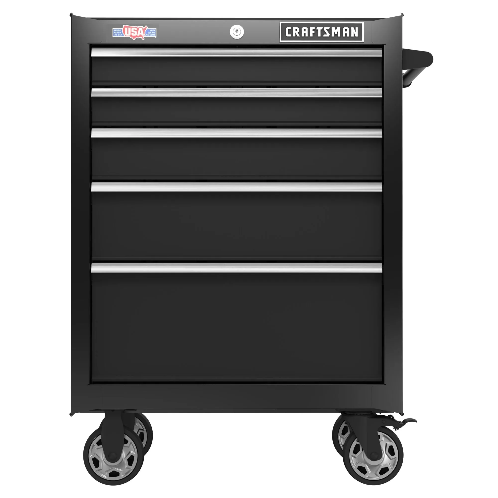 CRAFTSMAN 2000 Series 26.5-in W x 37.5-in H 5-Drawer Steel Rolling Tool Cabinet (Black) - Image 4