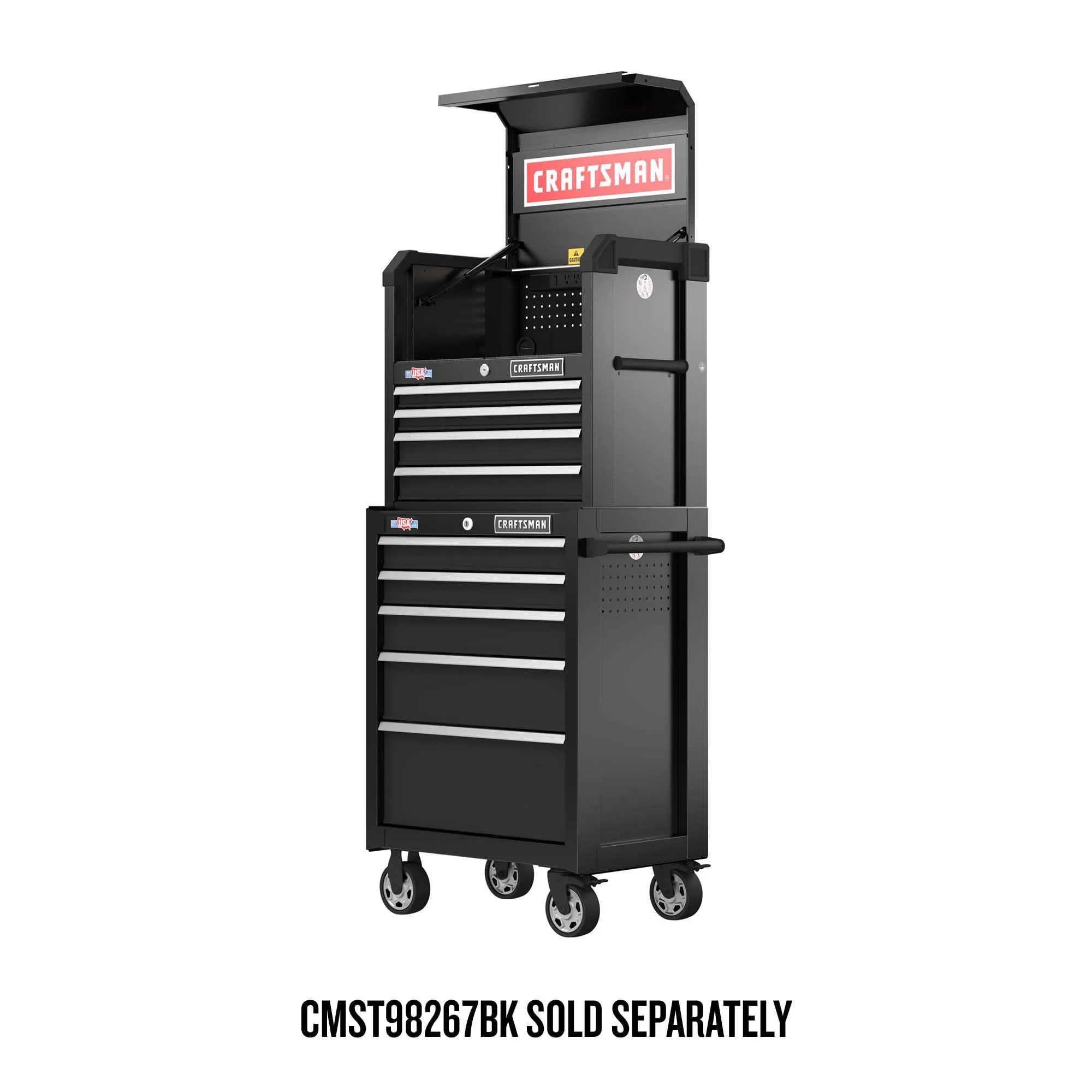 CRAFTSMAN 2000 Series 26.5-in W x 37.5-in H 5-Drawer Steel Rolling Tool Cabinet (Black) - Image 3