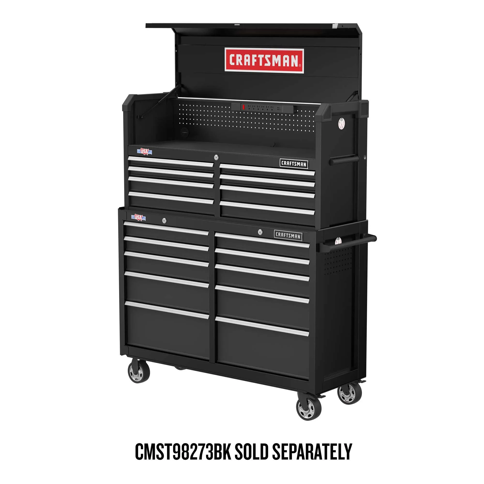 CRAFTSMAN 2000 Series 51.5-in W x 24.7-in H 8-Drawer Steel Tool Chest (Black) - Image 3