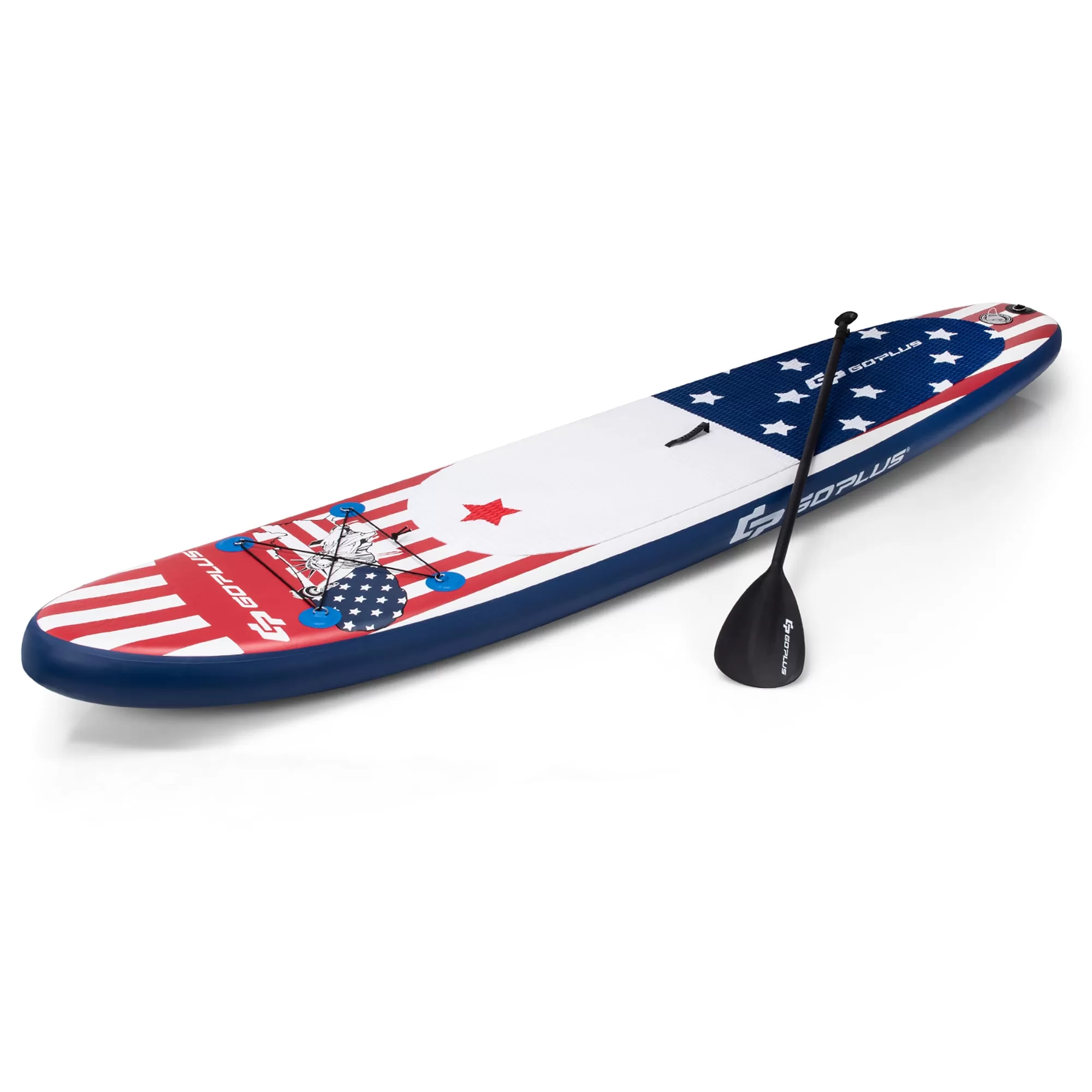 Goplus 11 ft Inflatable Stand Up Paddle Board Sup W/Fin Adjustable Paddle Backpack Sport