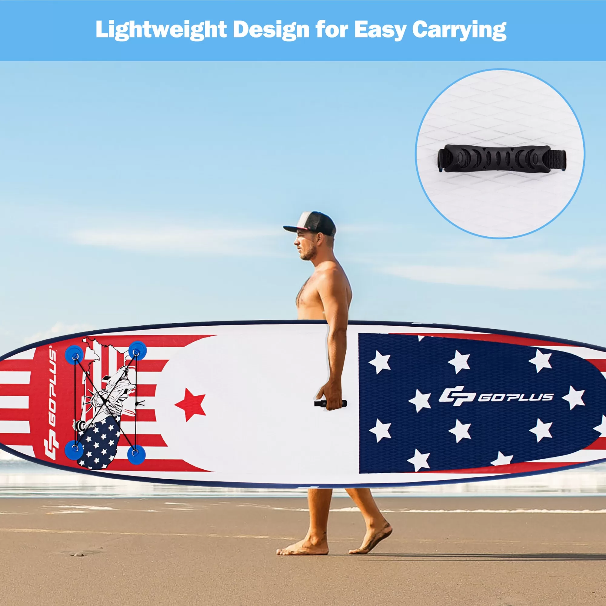 Goplus 11 ft Inflatable Stand Up Paddle Board Sup W/Fin Adjustable Paddle Backpack Sport - Image 7