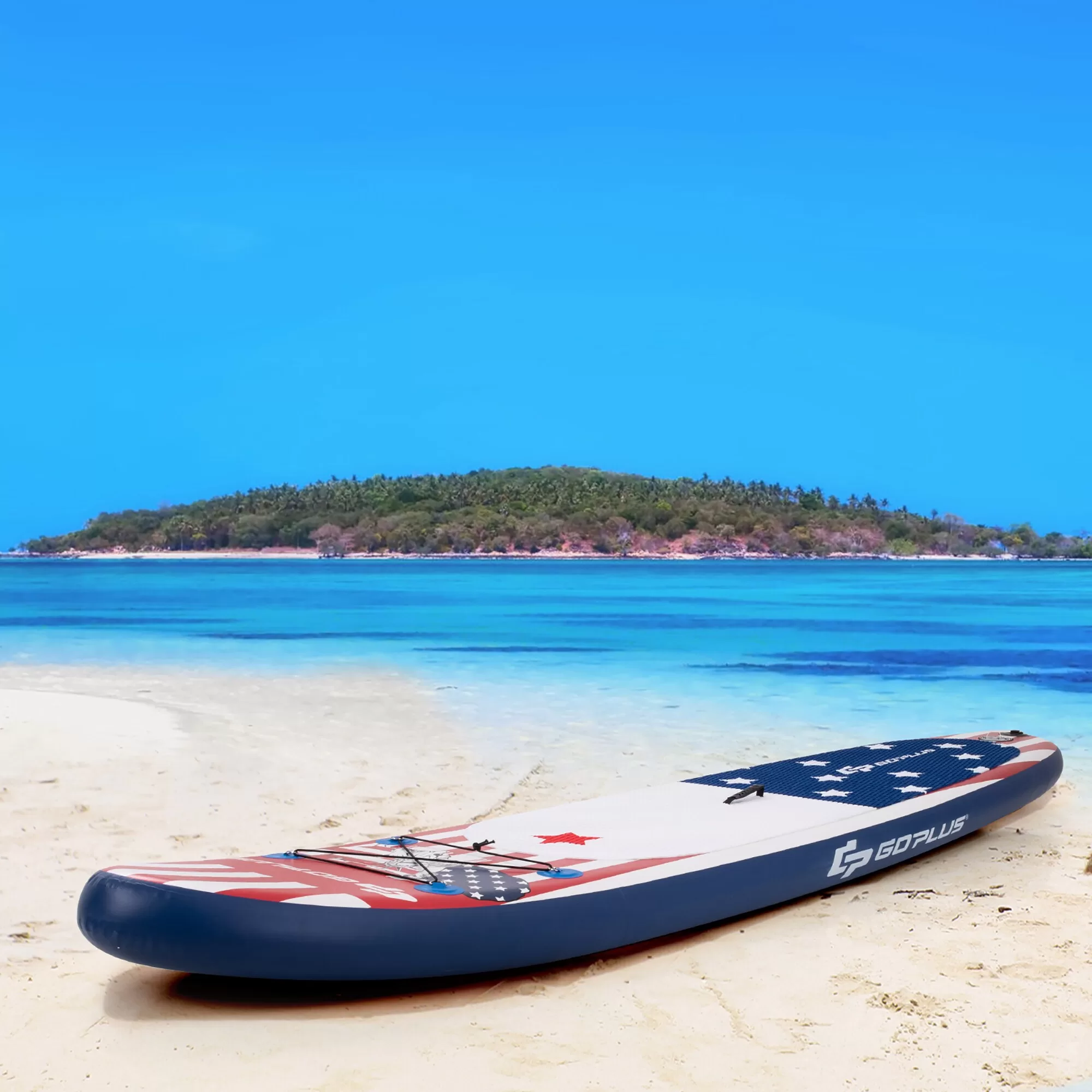 Goplus 11 ft Inflatable Stand Up Paddle Board Sup W/Fin Adjustable Paddle Backpack Sport - Image 12