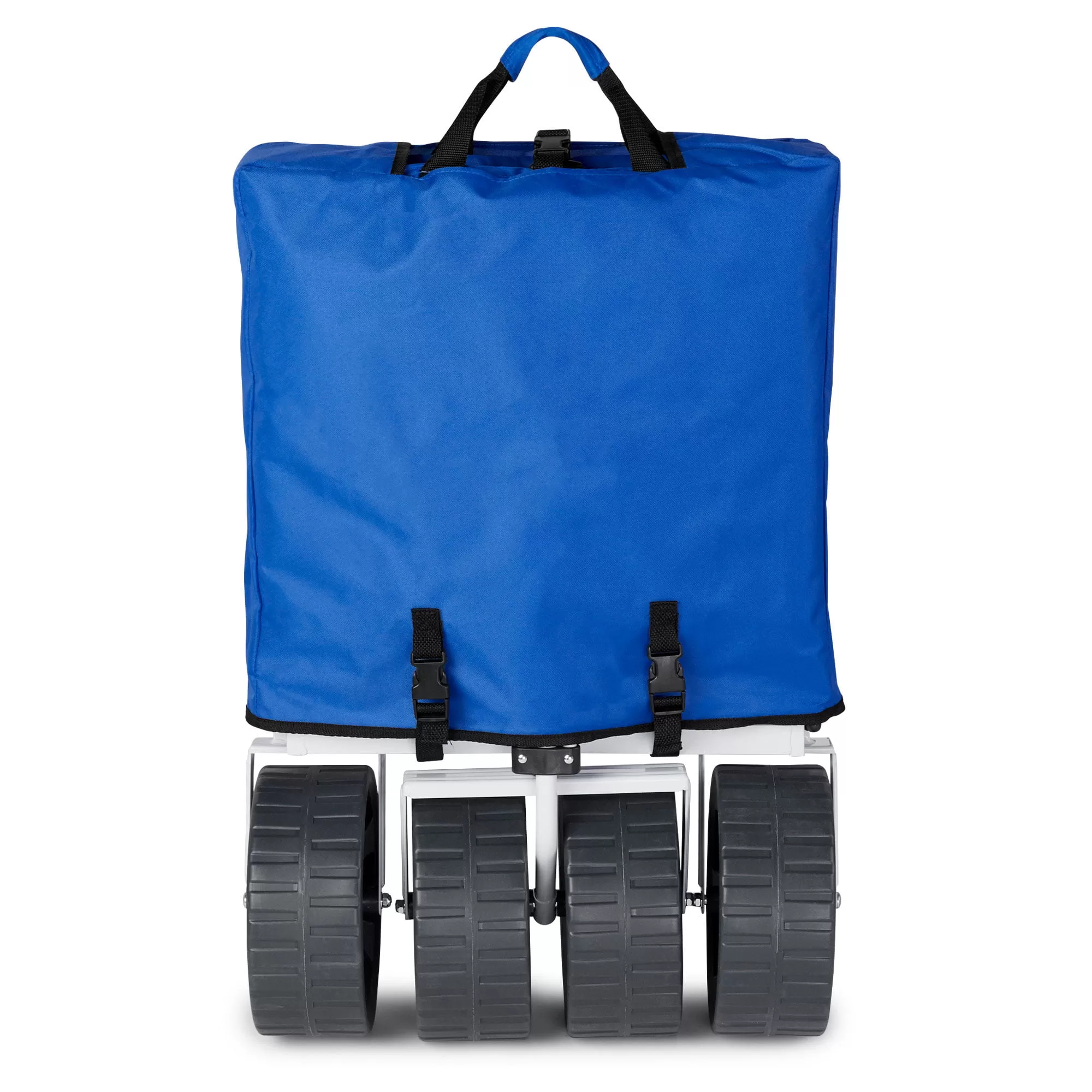 Mac Sports Collapsible Folding All Terrain Outdoor Beach Utility Wagon Cart, Blue