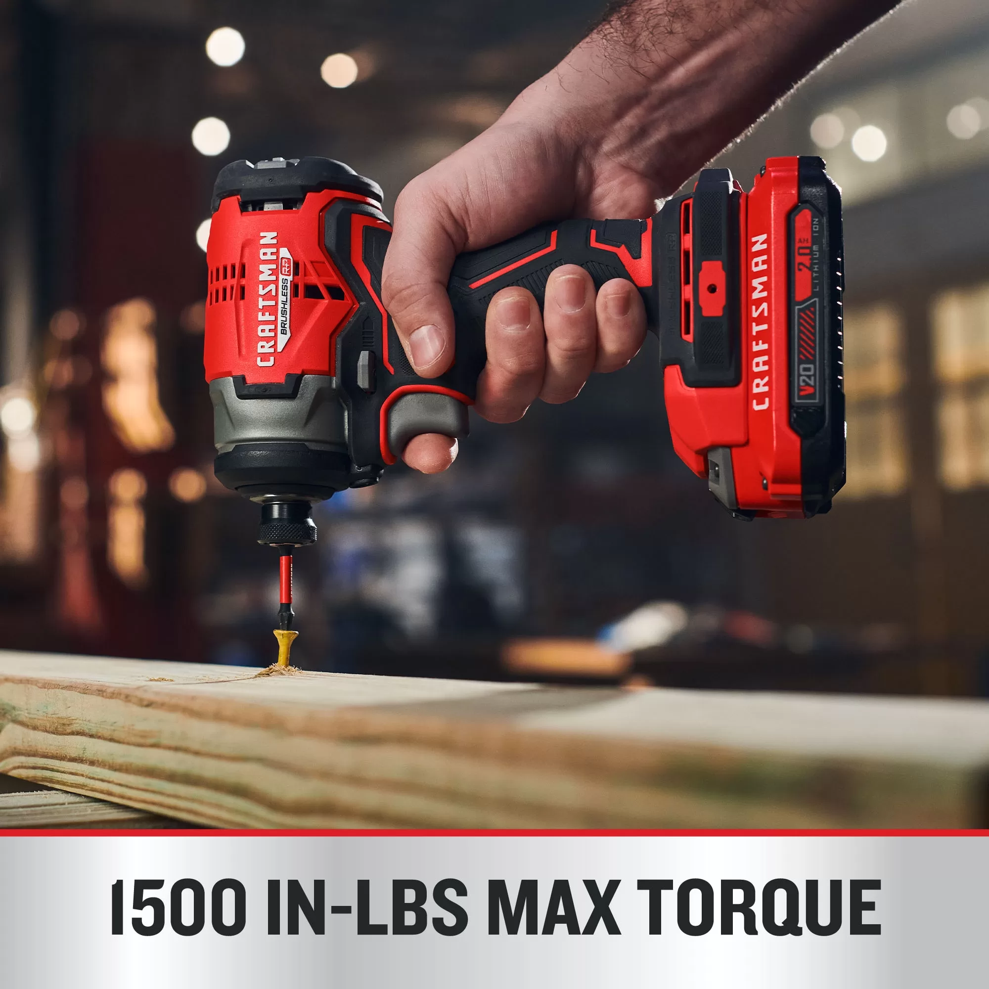CRAFTSMAN V20 RP 20-volt Max Variable Speed Brushless Cordless Impact Driver (2-Batteries Included) - Image 4