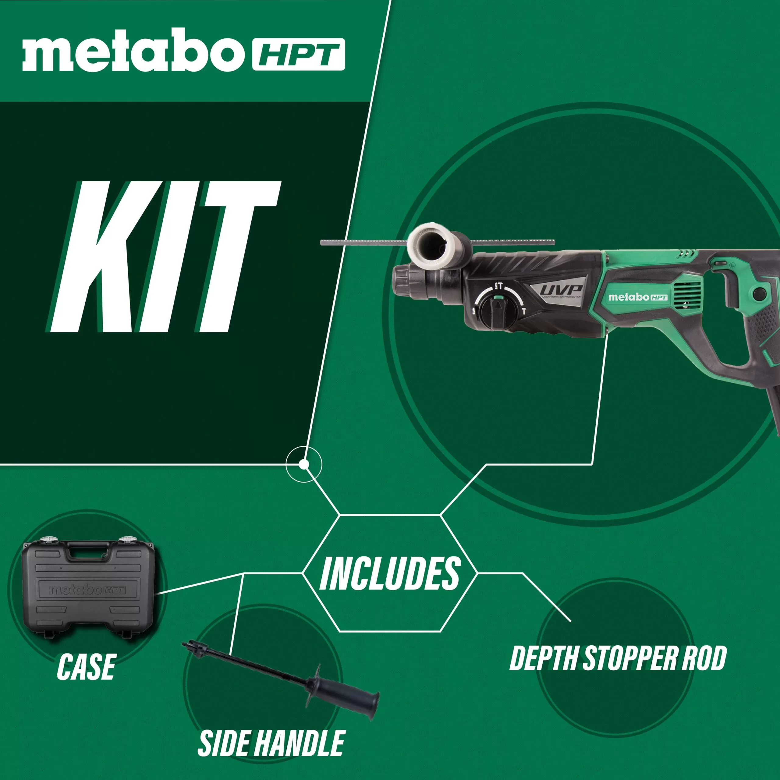 Metabo HPT 8-Amp 1-1/8-in Sds-plus Corded Rotary Hammer Drill - Image 2