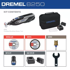 Alternative view of Dremel 8250 11-Piece Variable Speed Cordless 12-volt 3-Amp Multipurpose Rotary Tool with Soft Case