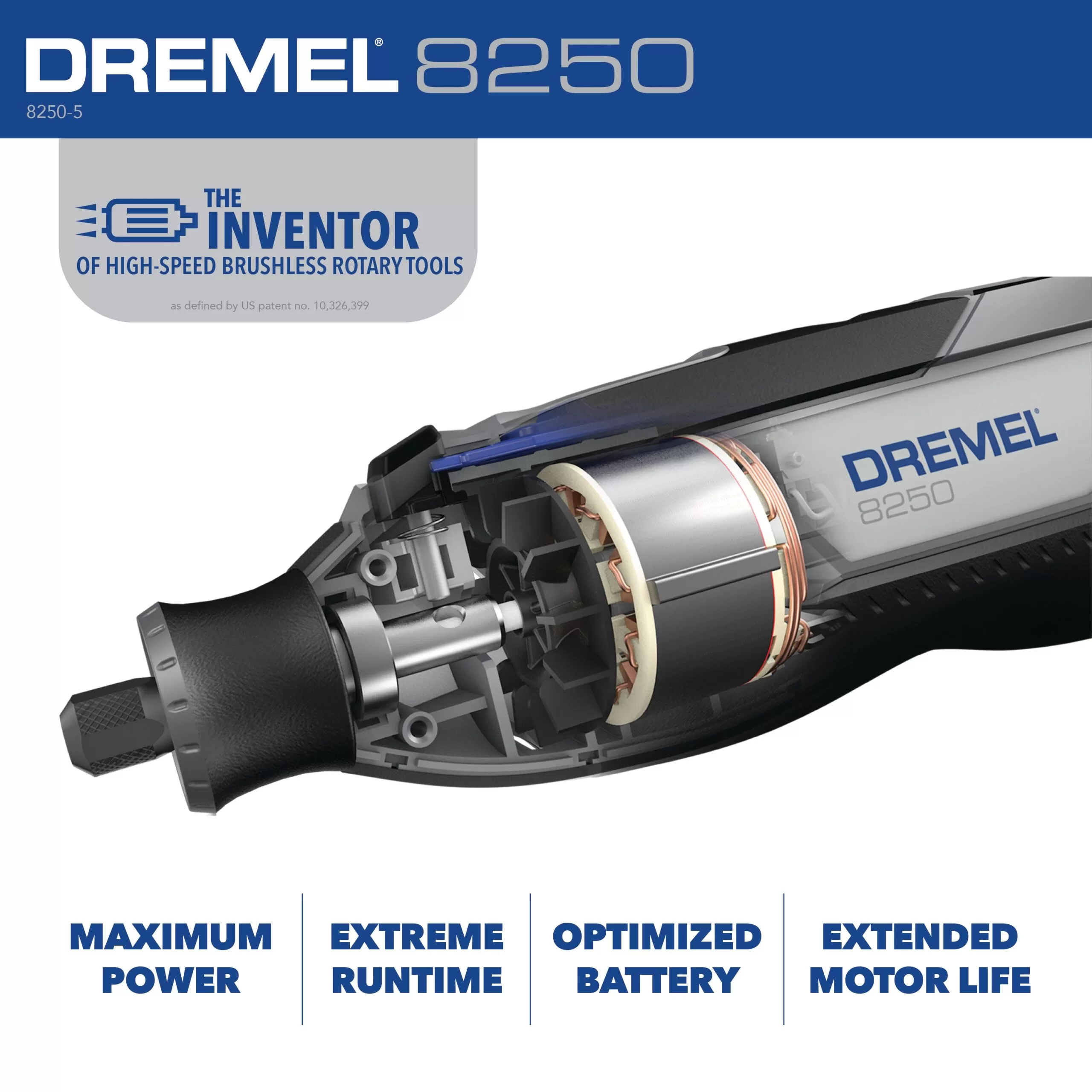 Dremel 8250 11-Piece Variable Speed Cordless 12-volt 3-Amp Multipurpose Rotary Tool with Soft Case - Image 4