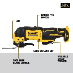 Alternative view of DEWALT DCS353B Xtreme 4-Piece Brushless 12-volt Max Variable Speed Oscillating Multi-Tool Kit Case